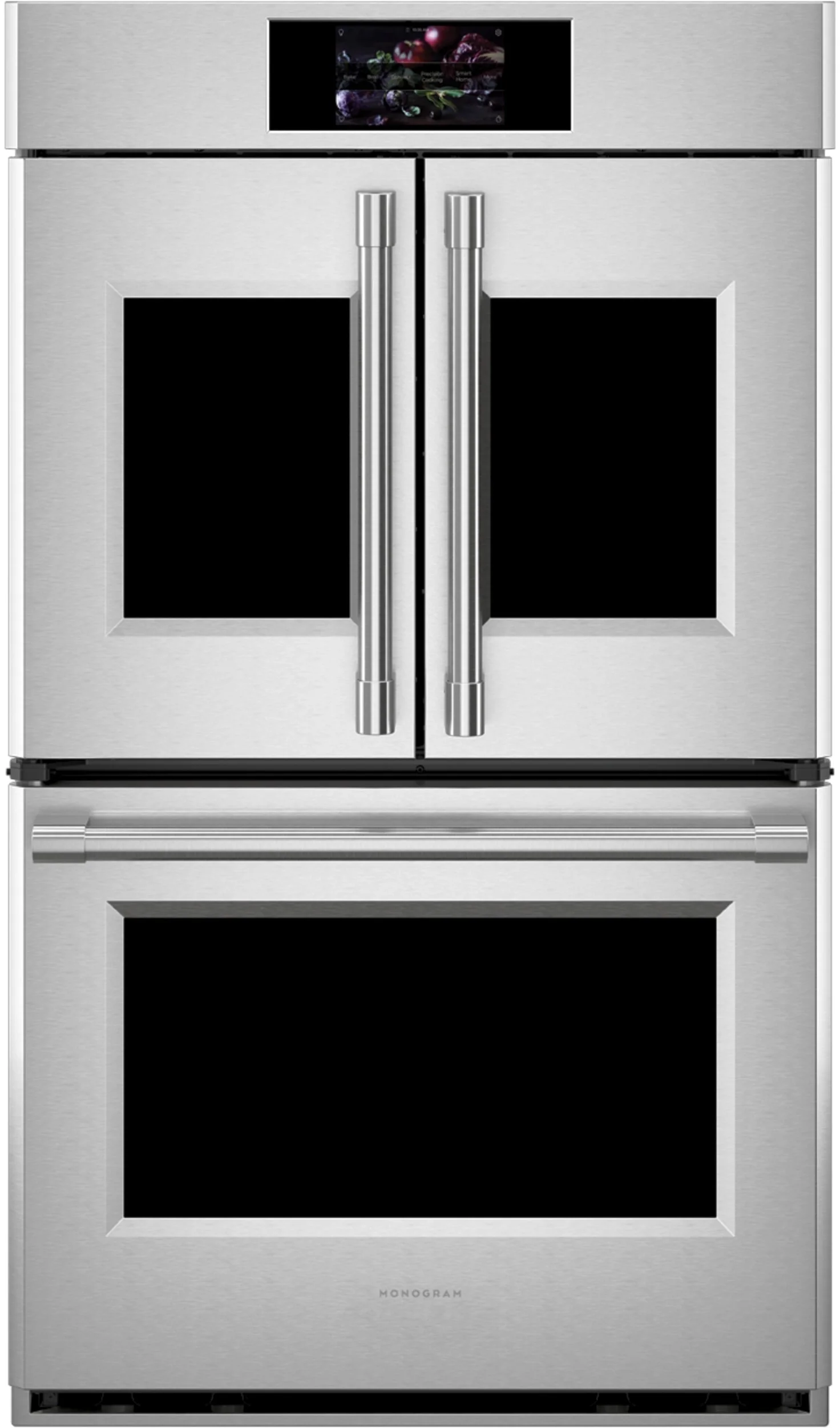 Monogram Statement 30" Stainless Steel French Door Electric Double Wall Oven - Convection - ADA Compliant