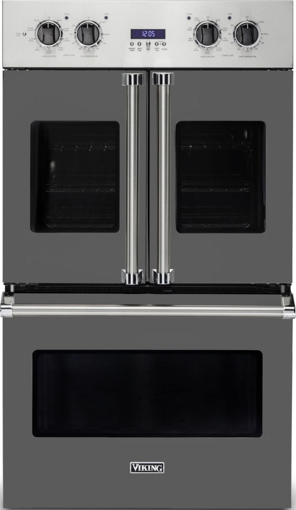 Viking VDOF7301DG 7 Series 30 Inch Damascus Grey Electric Double Wall French Door Oven