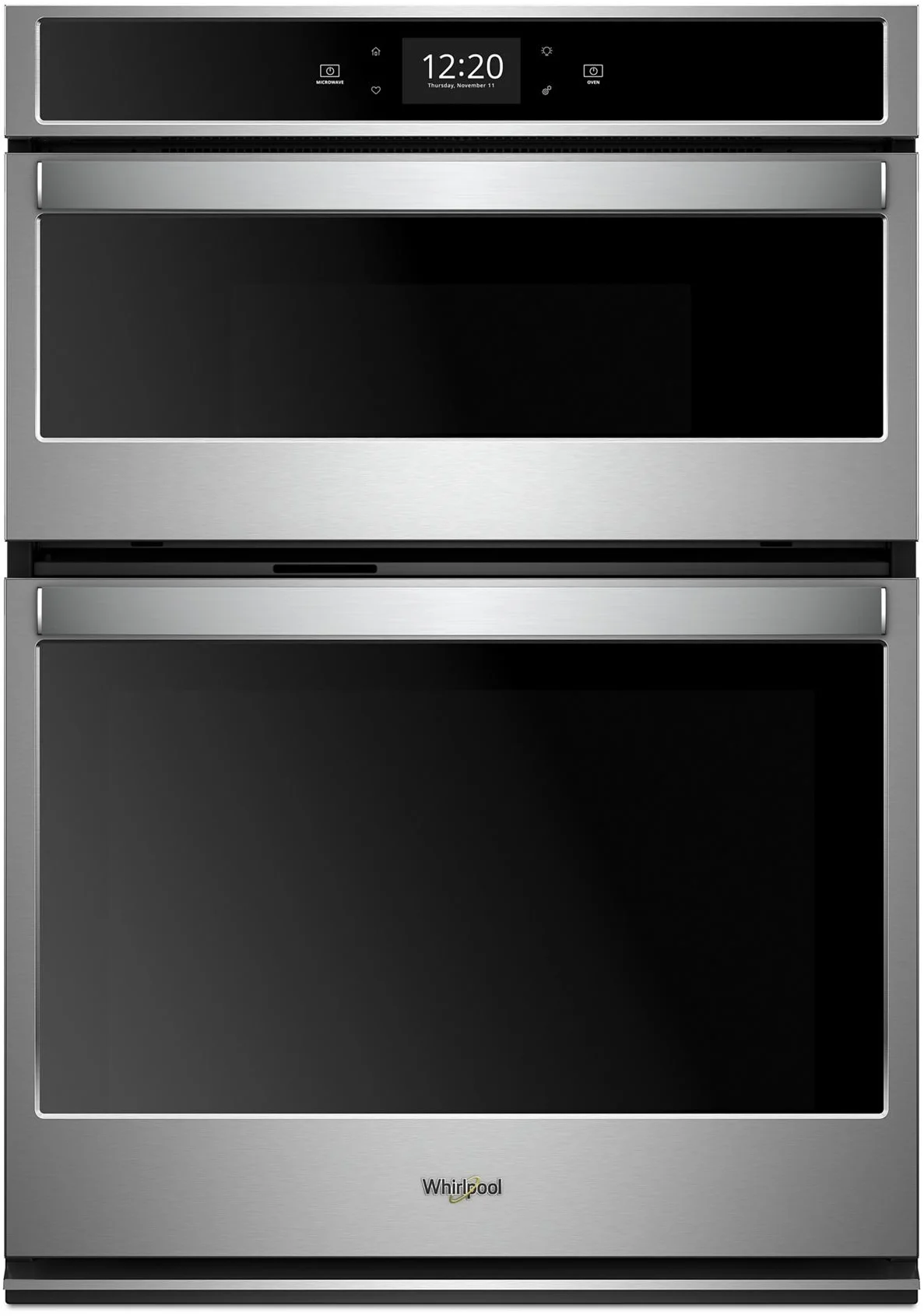 Whirlpool 30" 6.4 cu. ft. Black on Stainless Smart Combination Wall Oven with Touchscreen