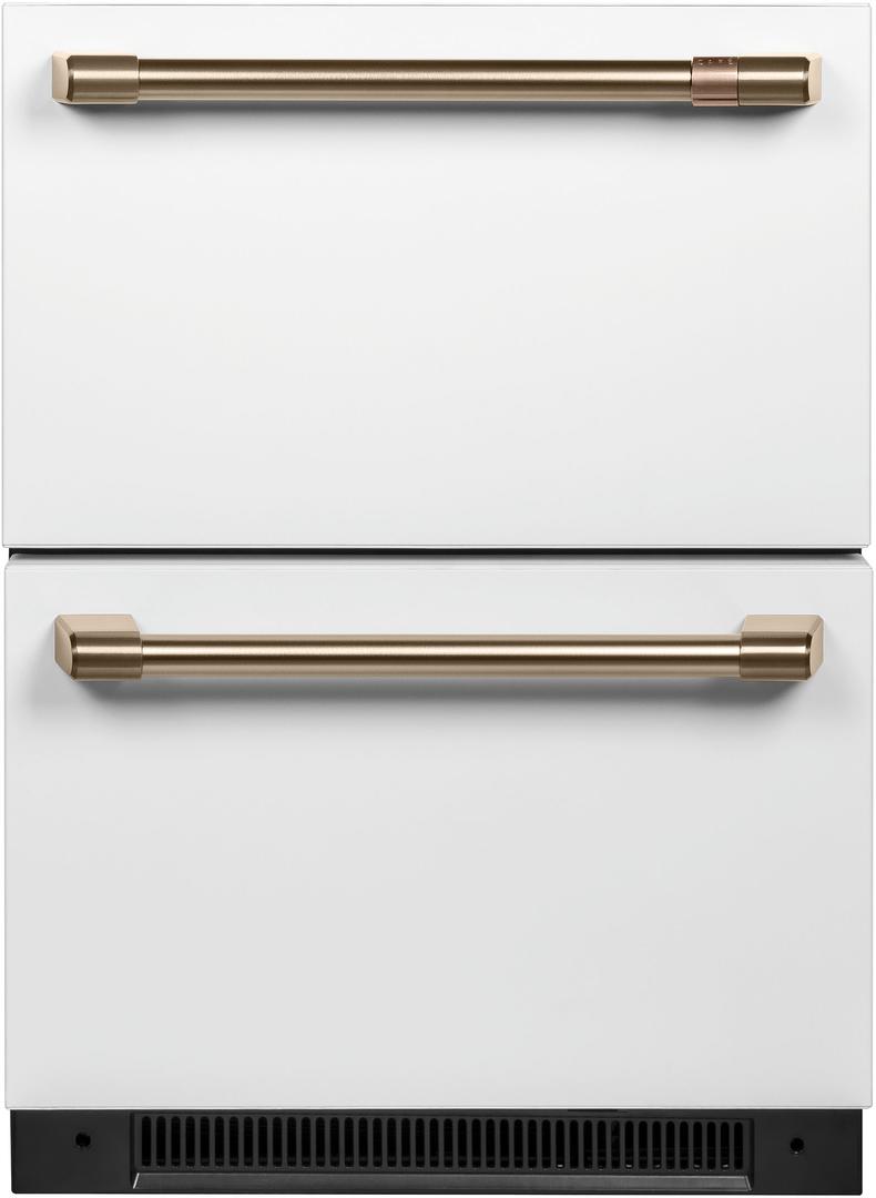 Cafe 24 Inch Built-In Counter Depth Drawer Refrigerator - Matte White