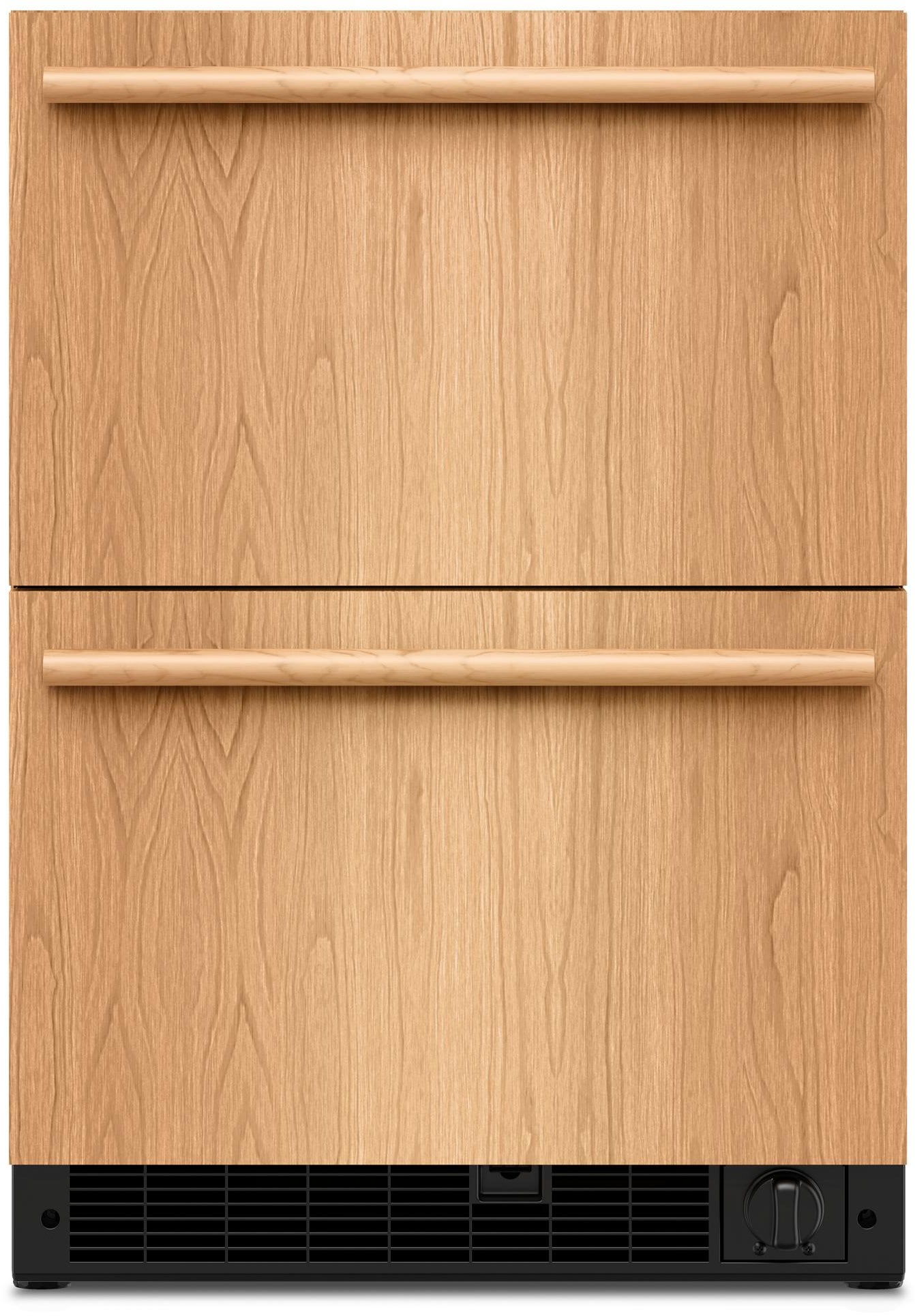 KitchenAid 24 Inch Undercounter Double-Drawer Refrigerator/Freezer with 4.2 cu. ft. Capacity, Temperature Monitoring System, Ultra-Bright LED Lighting, Automatic Ice Maker, Backlit Touch Controls, Sabbath Mode and Star-K Certified: Panel Ready