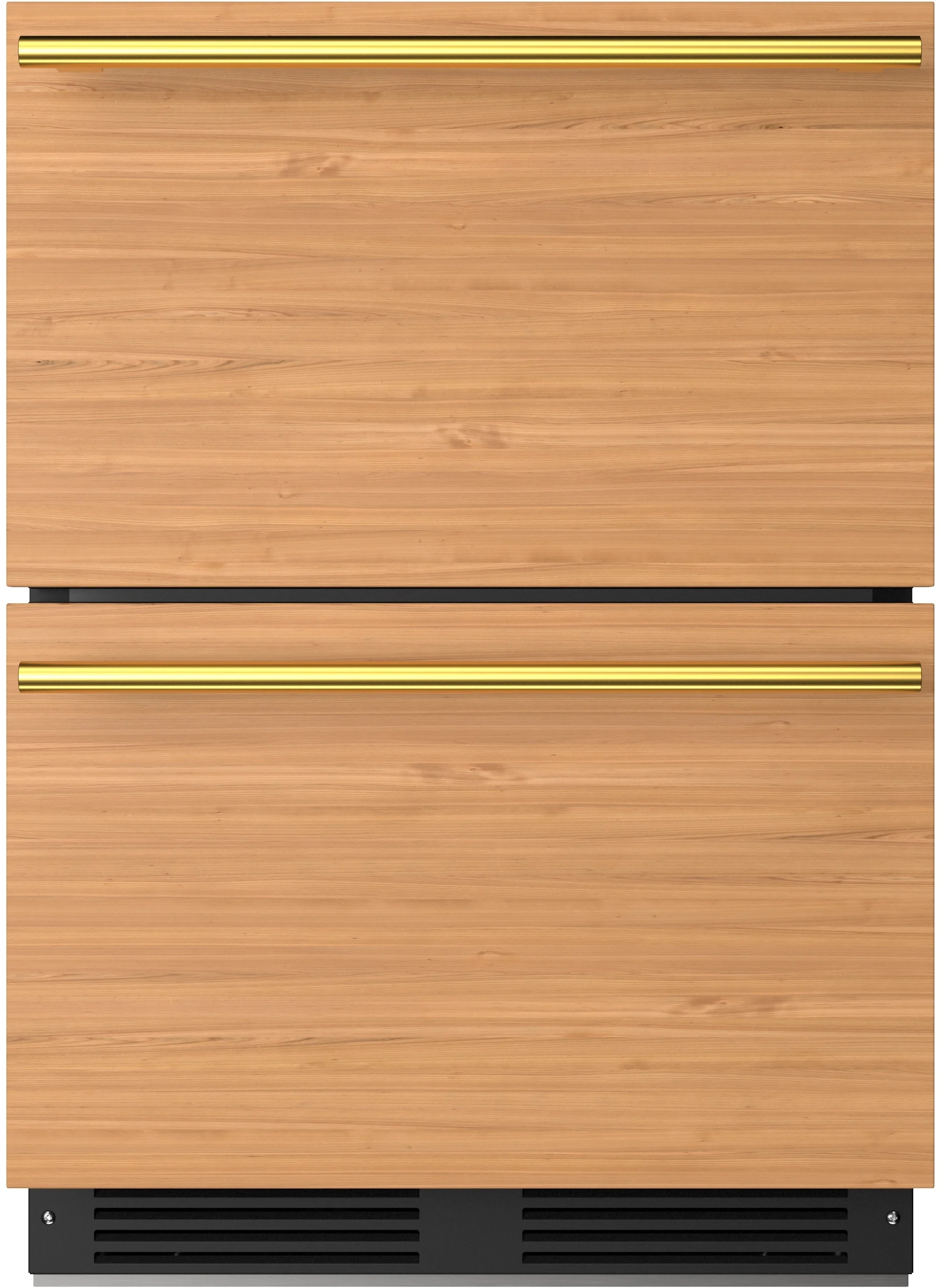 XO XOU24RDO 24 Inch Built-In Under-Counter Beverage Refrigerator Drawers Panel Ready