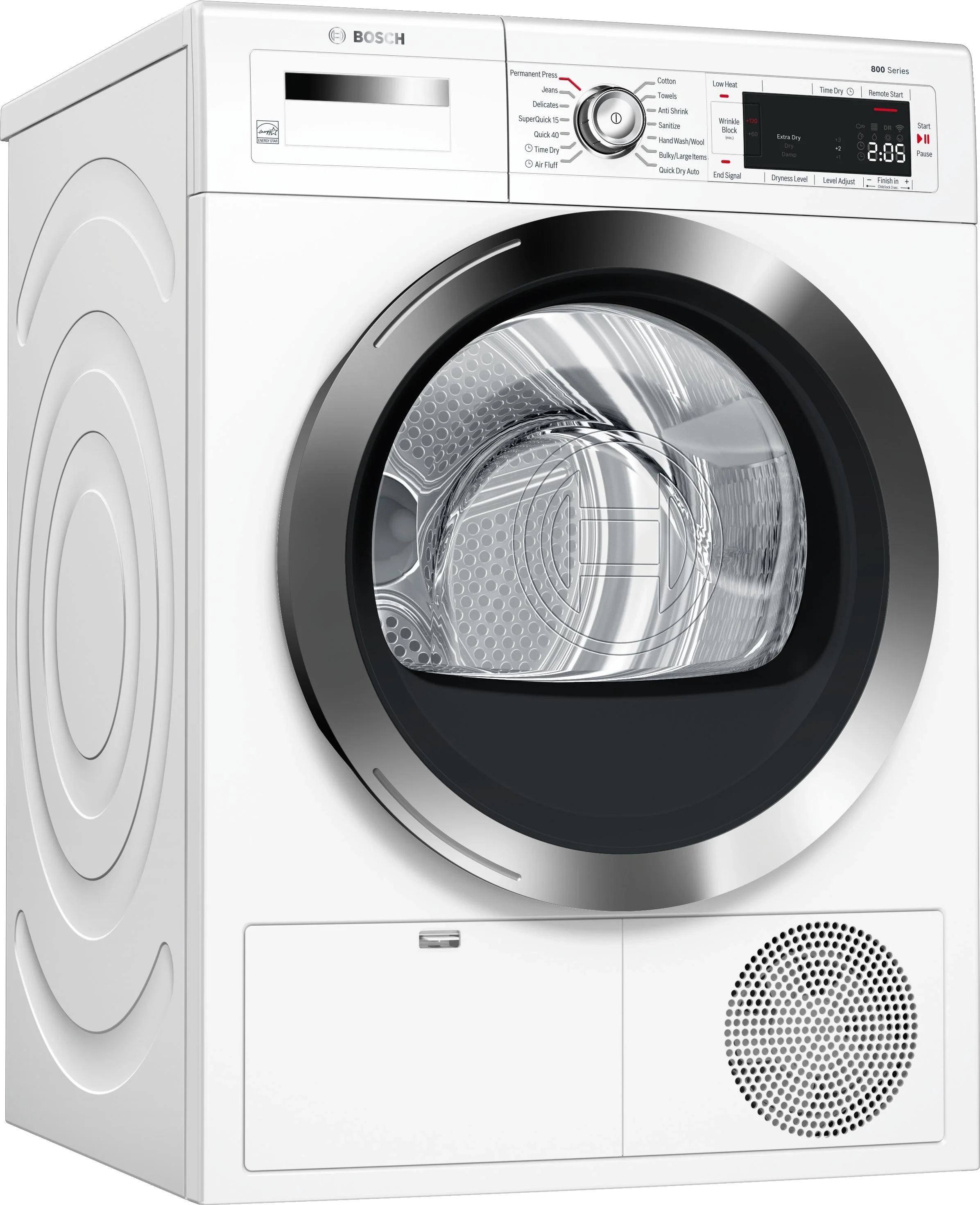 Bosch WTG865H4UC 800 Series 24 Inch Electric Dryer with 4 cu. ft. Capacity