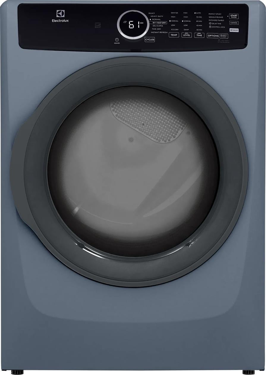 Electrolux 27 Inch Gas Dryer with 8.0 Cu. Ft. Capacity, 7 Dry Cycles, Moisture Sensor, Instant Refresh, and Energy Star? Certified: Denim Blue