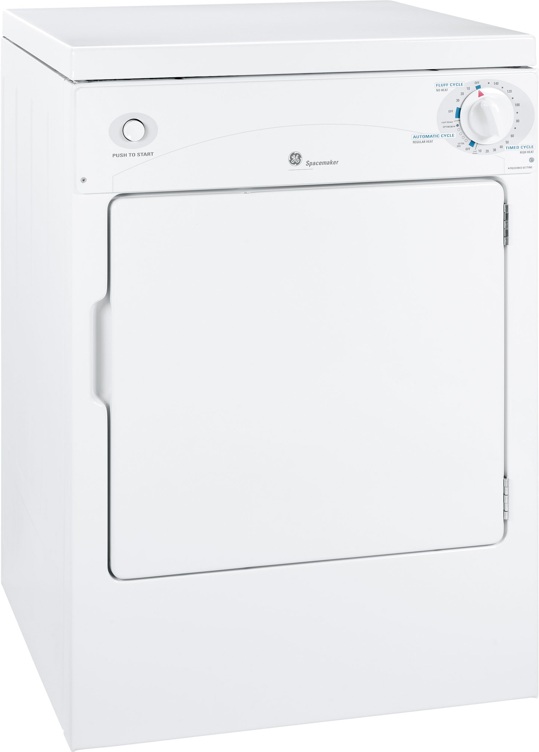 GE Spacemaker 3.6 Cu. Ft. White Electric Portable Dryer
