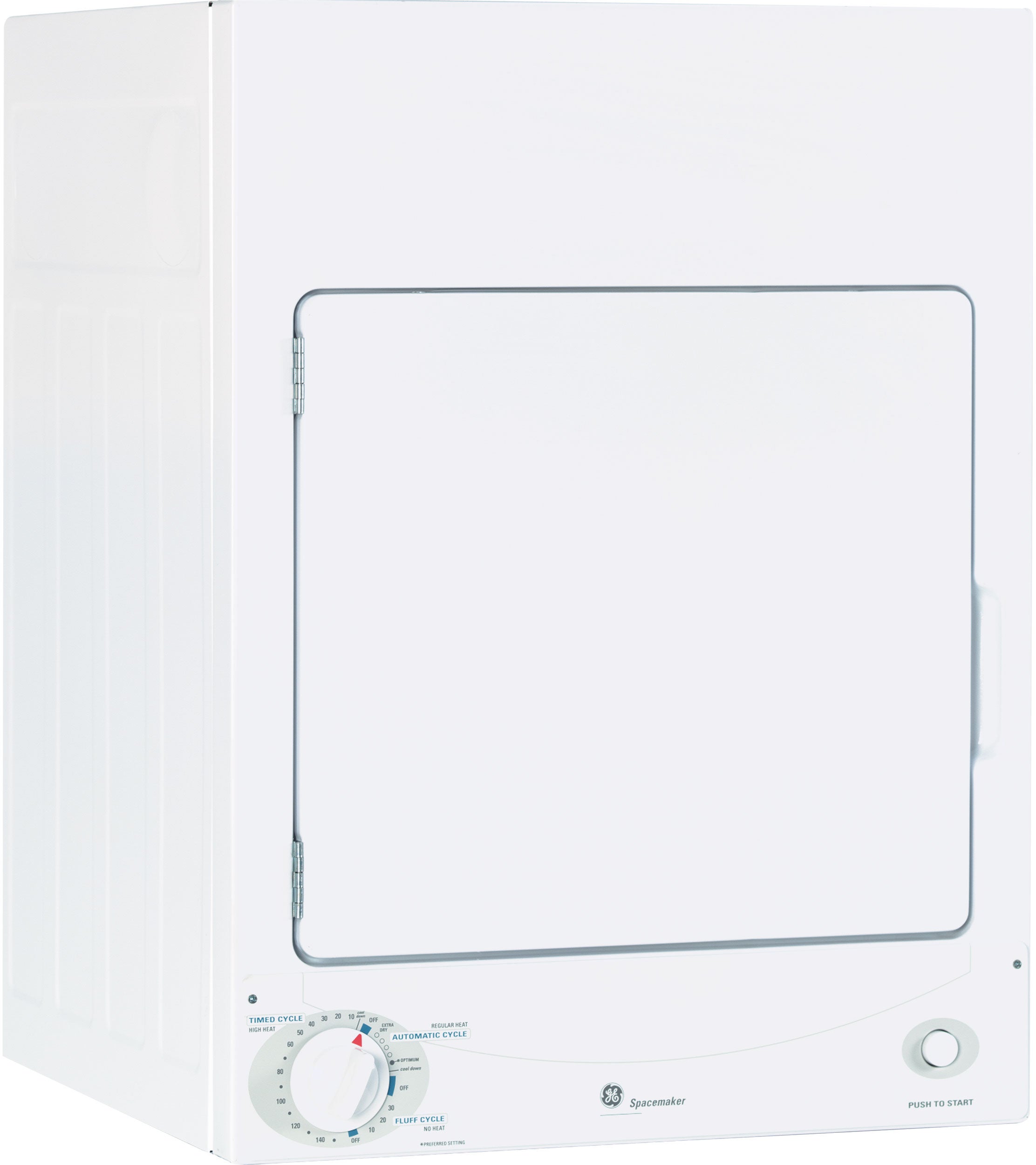 GE Spacemaker 3.6 Cu. Ft. White Stackable Electric Dryer