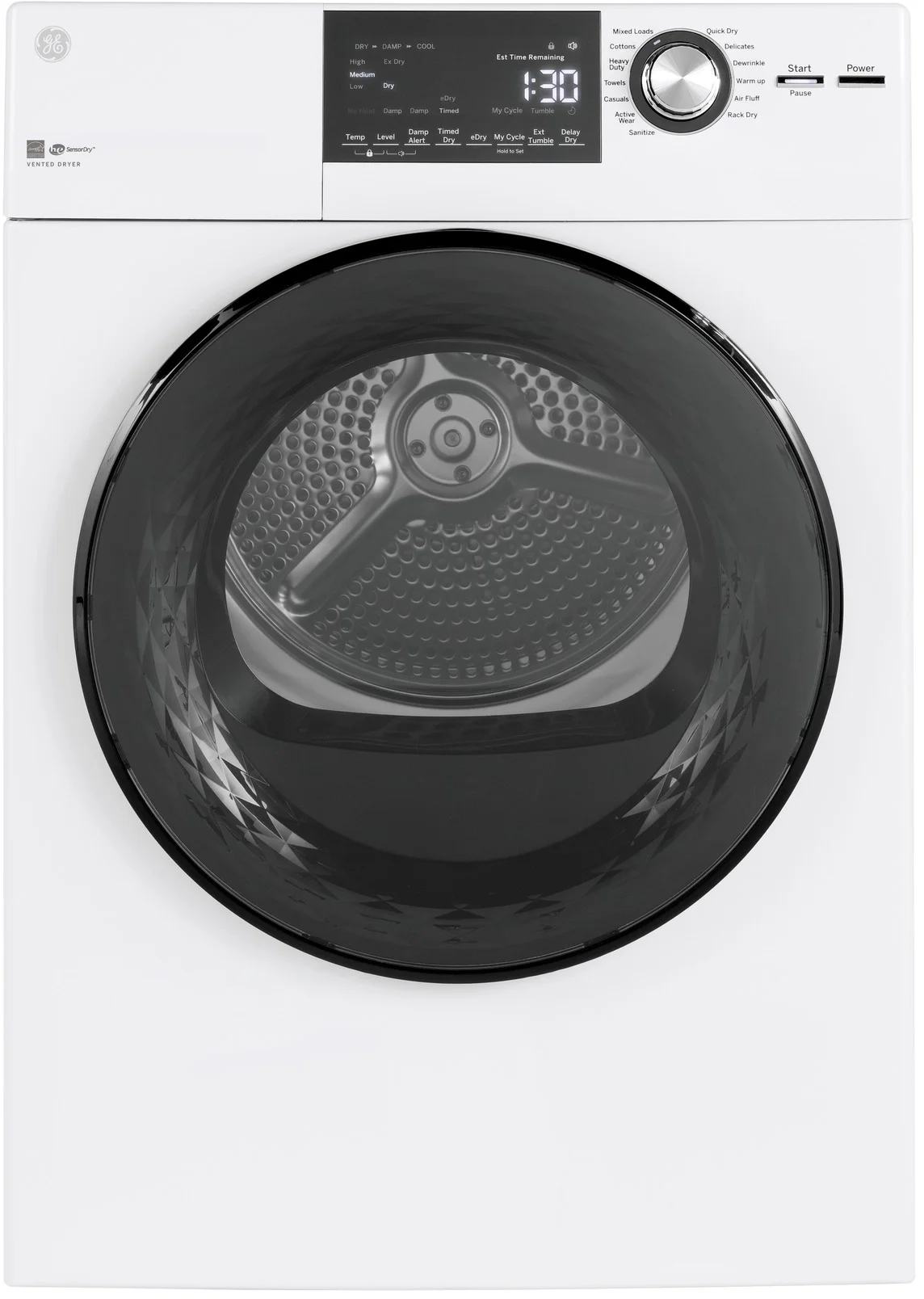 GE 4.3 cu.ft. White Electric Dryer - Energy Star