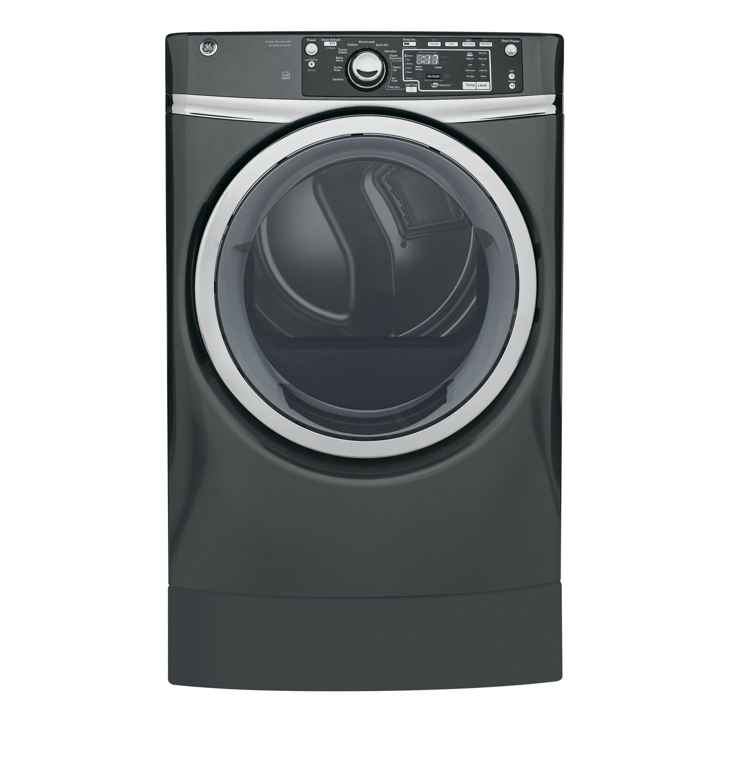 GE GFD49GRPKDG 28 Inch Front Load Gas Dryer Diamond Gray