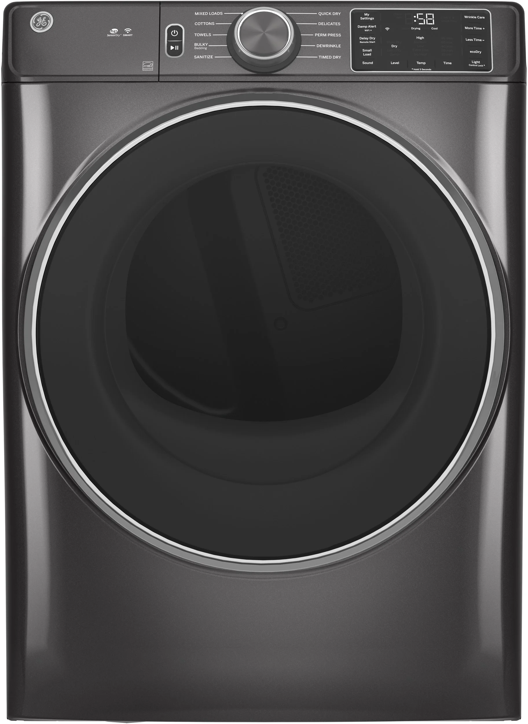GE 7.8 cu.ft. Diamond Gray Electric Front Load Dryer - Energy Star