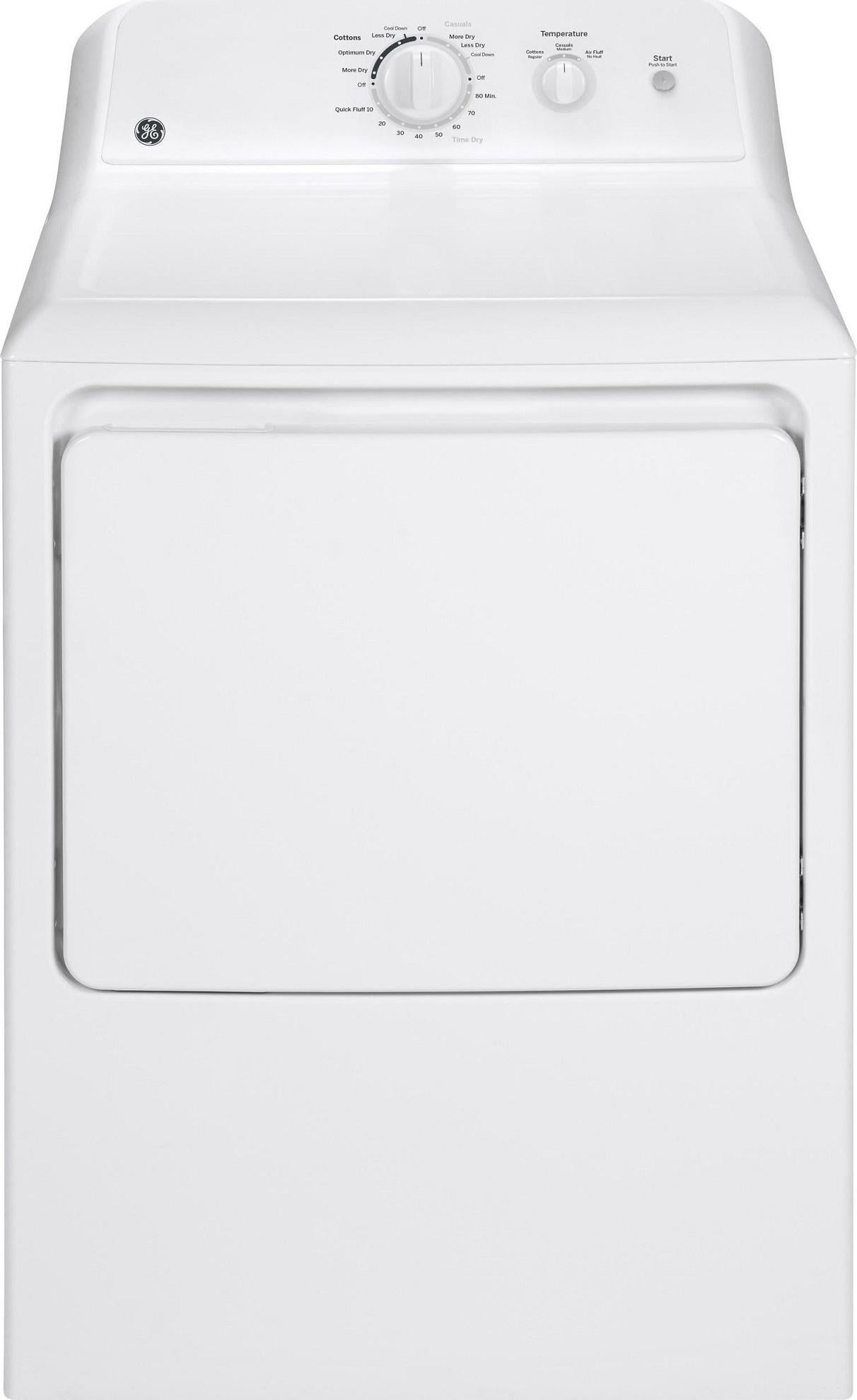 GE GTX22EASKWW 27 Inch Aluminized Alloy Drum Electric Dryer White