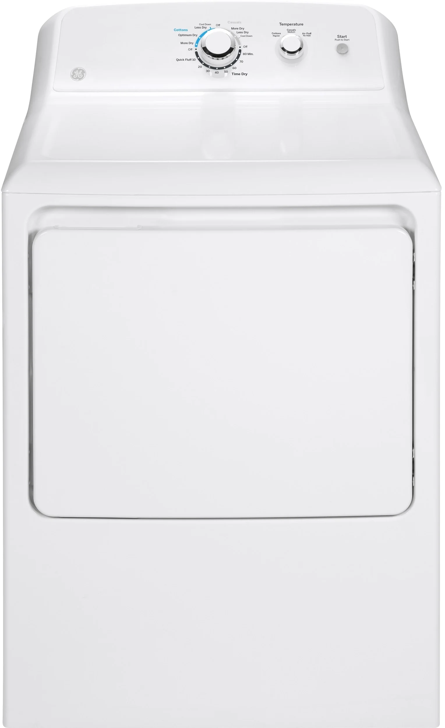 GE 6.2 Cu. Ft. White Electric Dryer