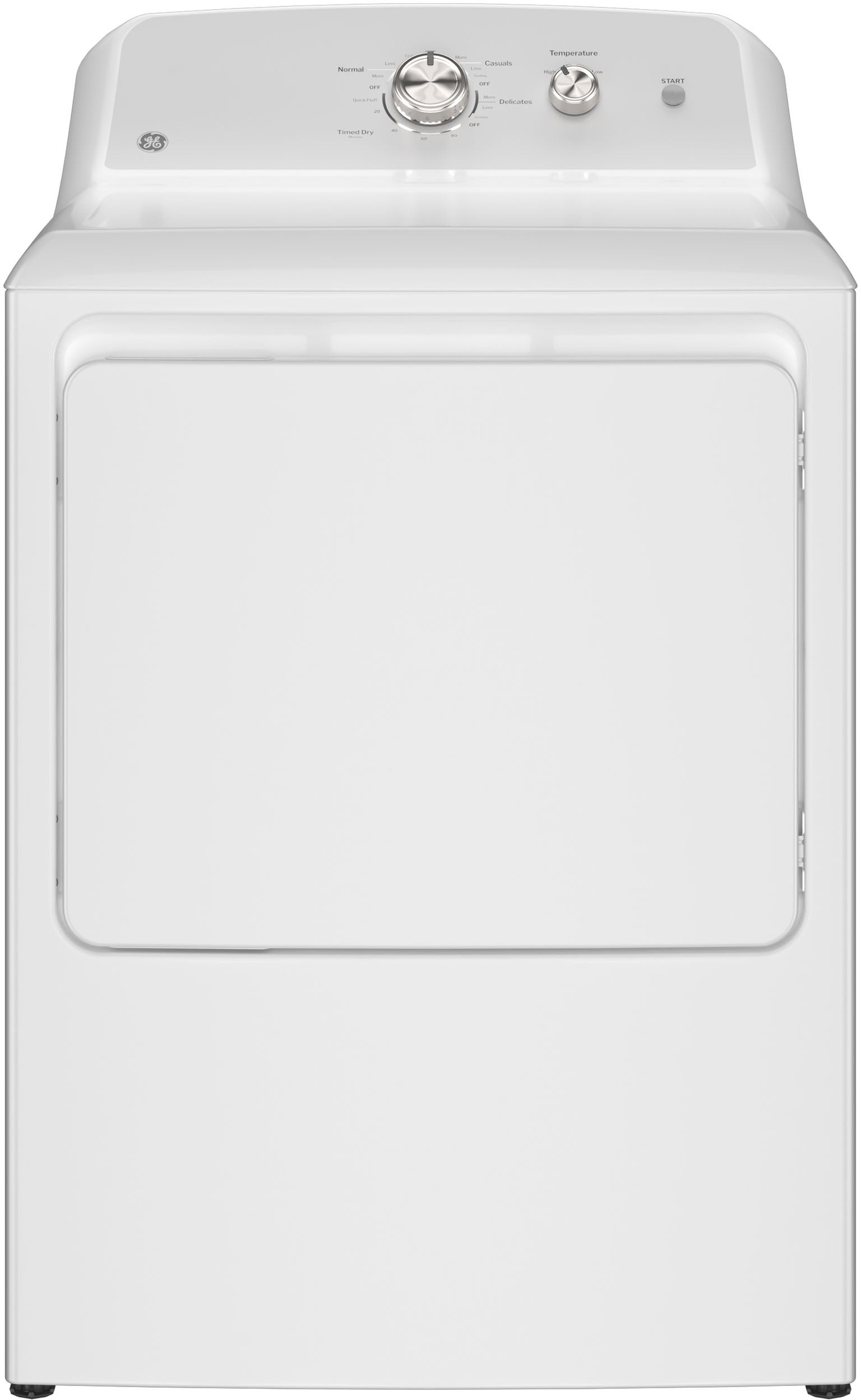 GE 27 Inch Width 7.2 CuFt Long Vent (up to 120 Ft) 27 Inch Depth: White On Silver