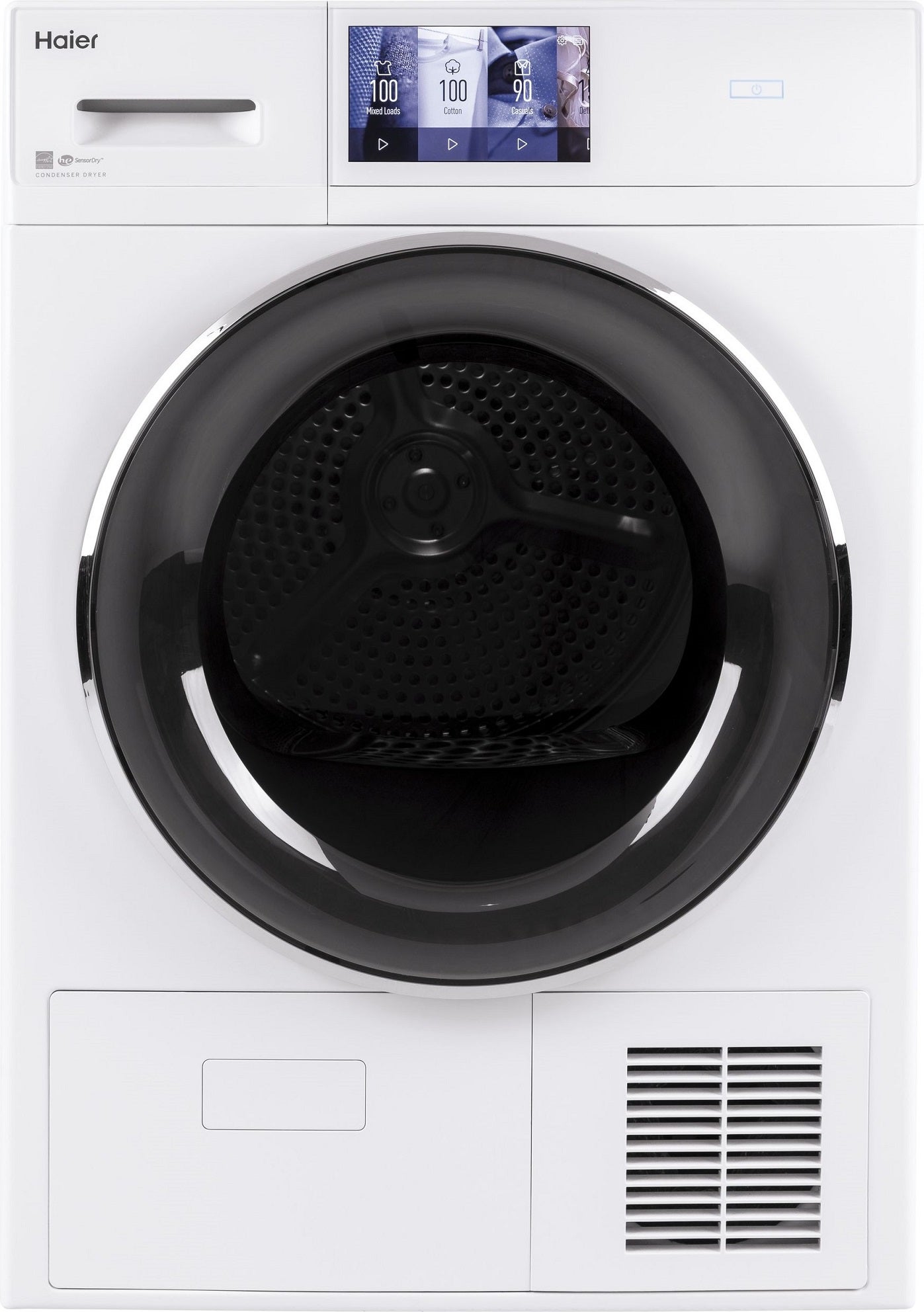 Haier 4.1 cu.ft. White Front Load Electric Dryer with Ventless Condenser