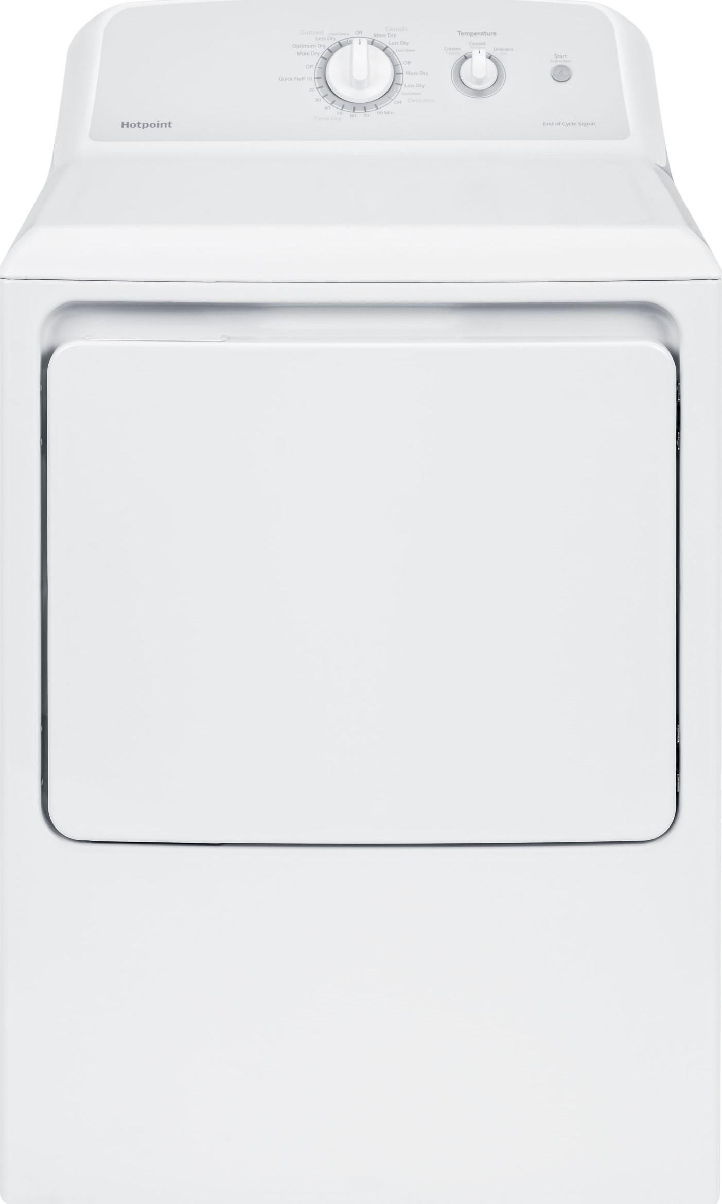 Hotpoint 6.2 Cu. Ft. White Gas Dryer