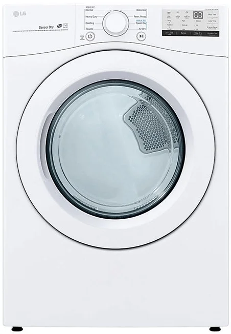 LG 7.4 cu.ft. White Electric Front Load Dryer - Energy Star