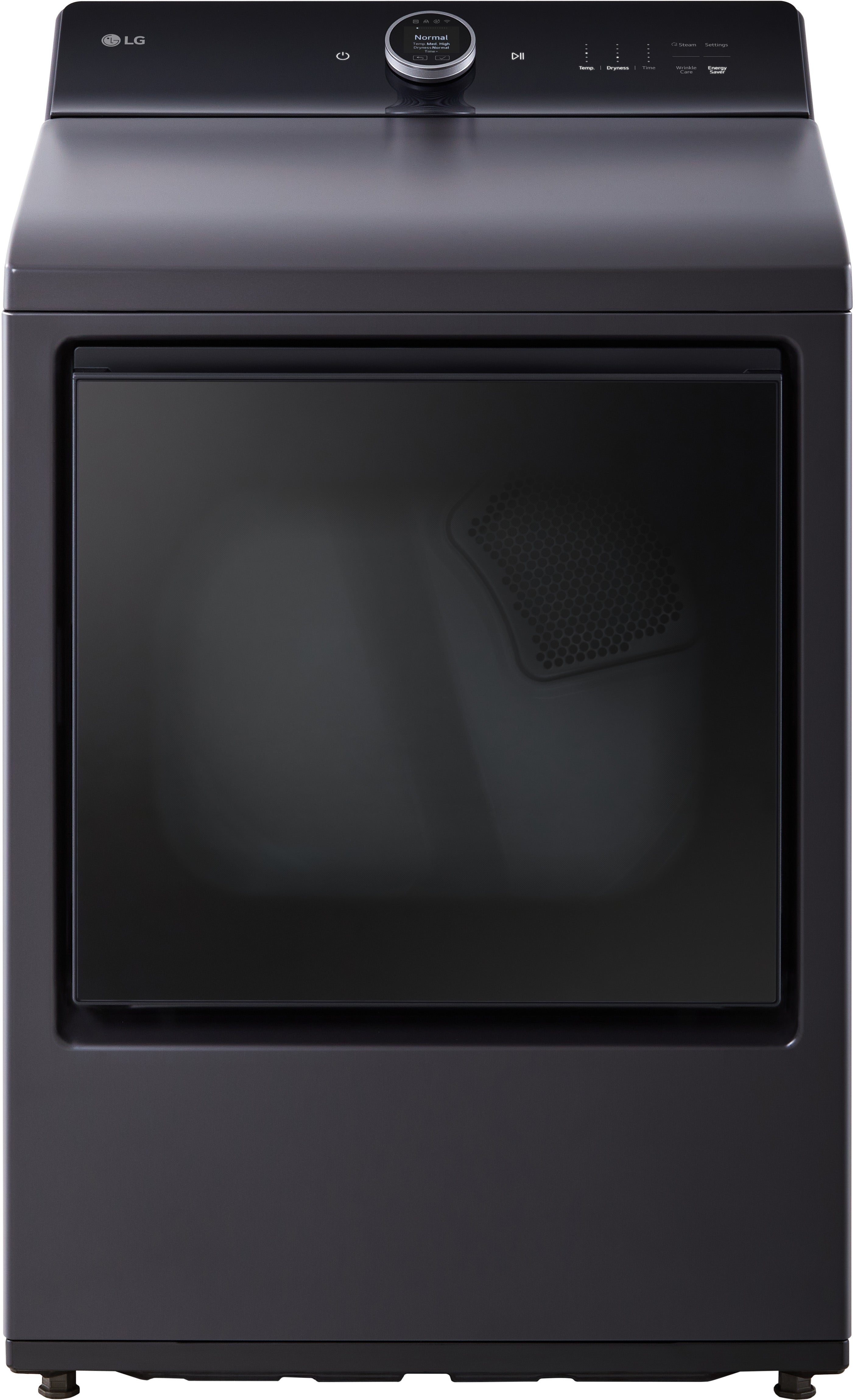 LG 7.3 cu. ft. Vented SMART Electric Dryer in Matte Black with EasyLoad Door, TurboSteam and Sensor Dry Technology