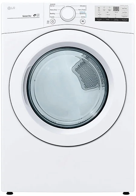 LG 7.4 cu.ft. White Gas Front Load Dryer - Energy Star