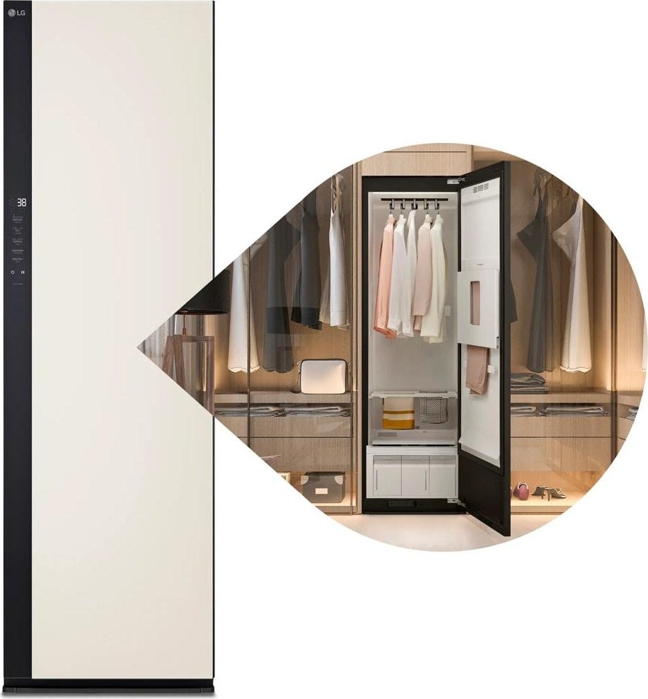 LG Smart Steam Closet Styler With Dual TrueSteam Technology And Dynamic MovingHanger: Beige