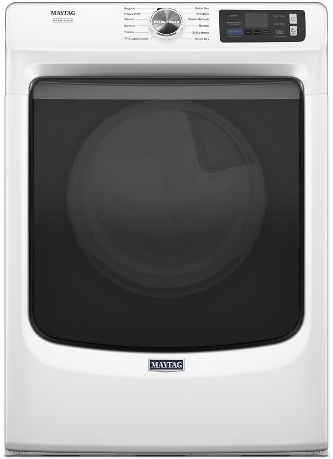 Maytag 27 Inch Pet Pro Front Load Electric Dryer: White