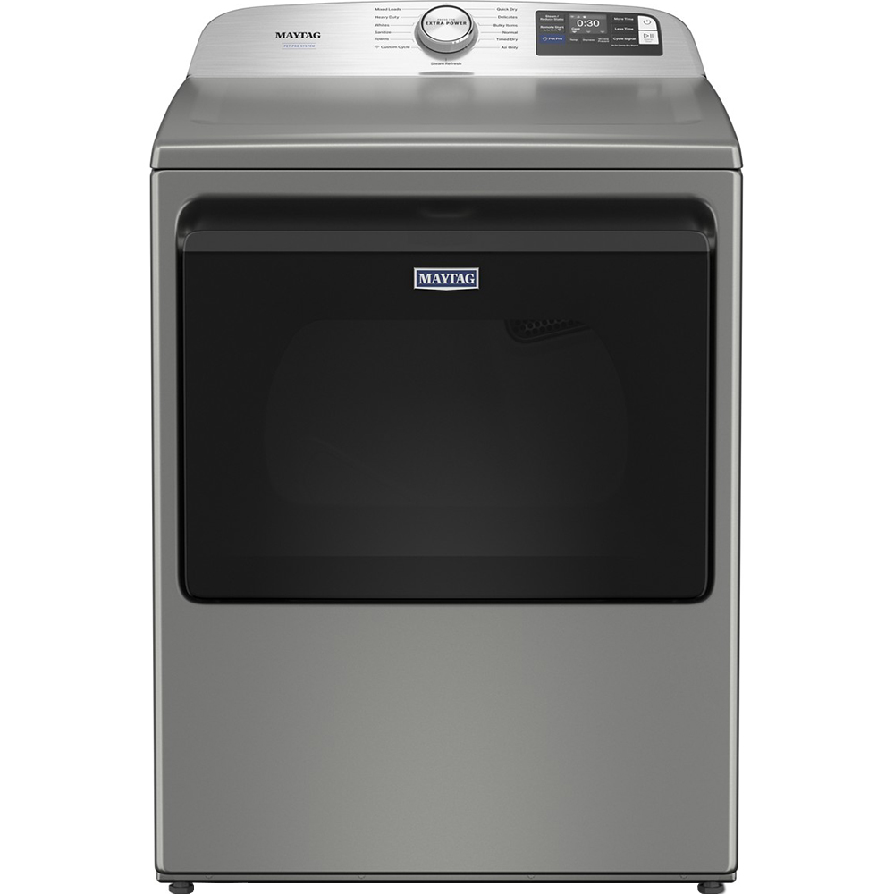 7.4 CuFt Smart Pet Pro Top Load Classic Silver Electric Dryer