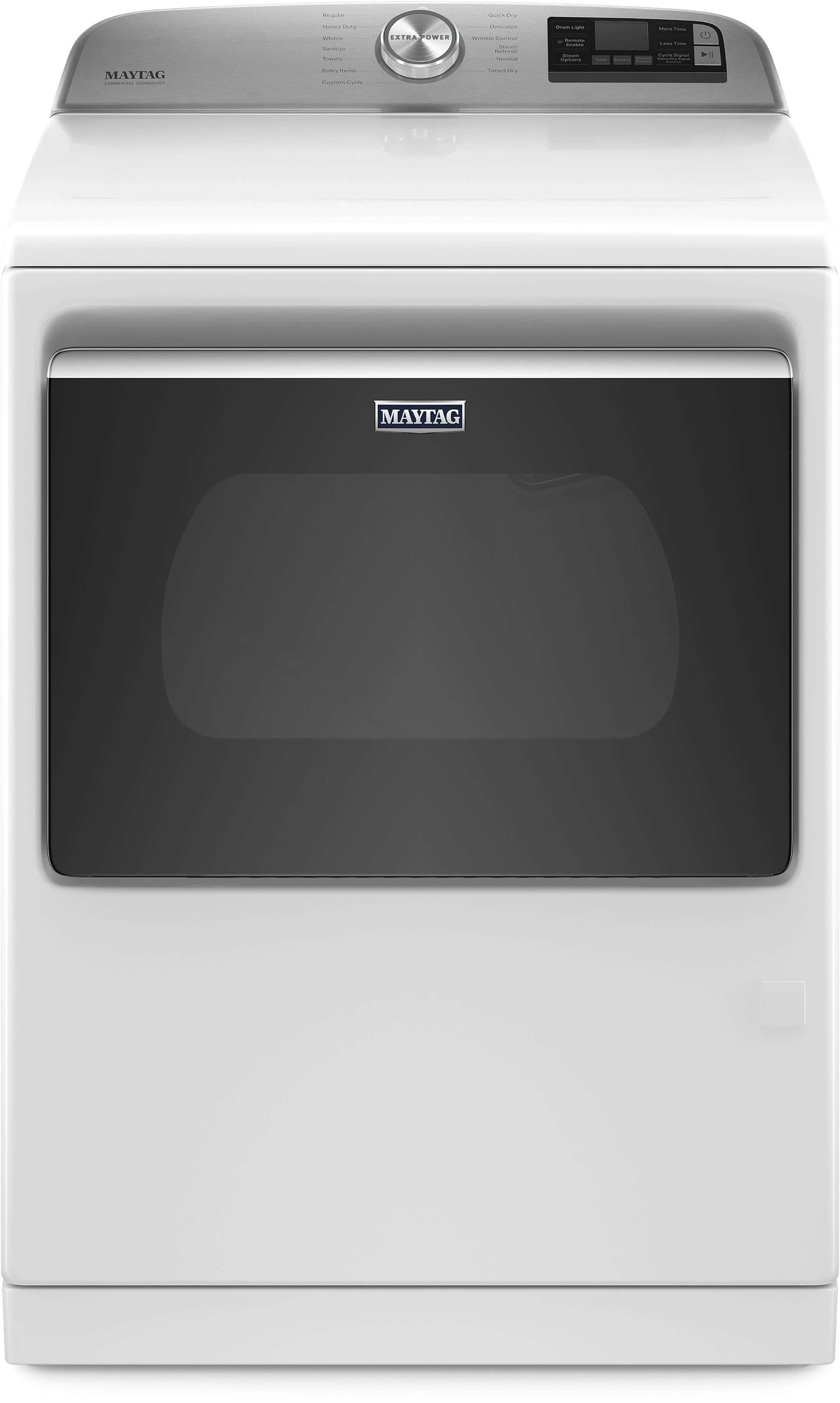 Maytag 7.4 cu.ft. White Front Load Gas Dyer with Sanitize - Energy Star