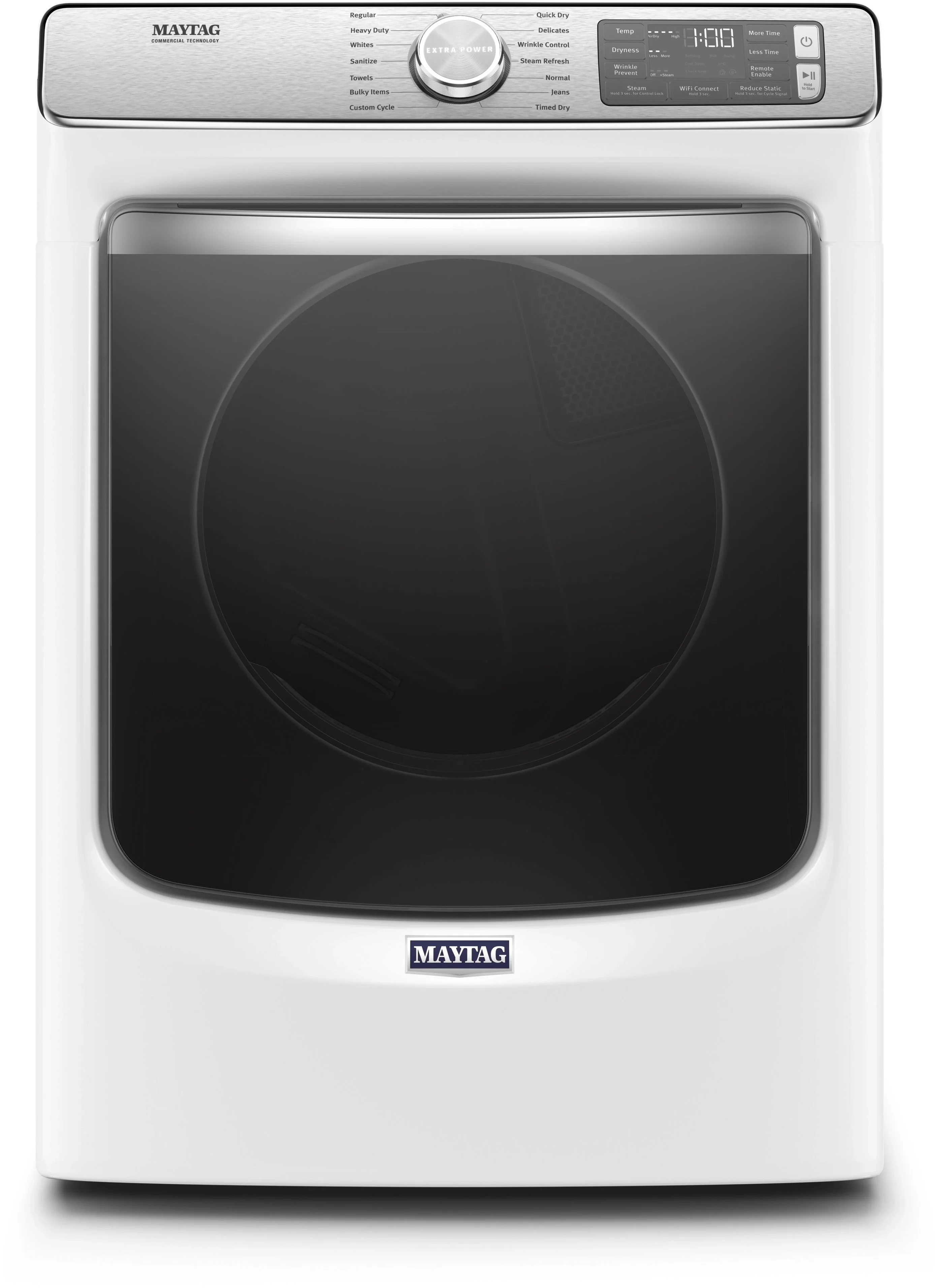 Maytag 7.3 cu.ft. White Front Load Gas Dryer with Sanitize - Energy Star