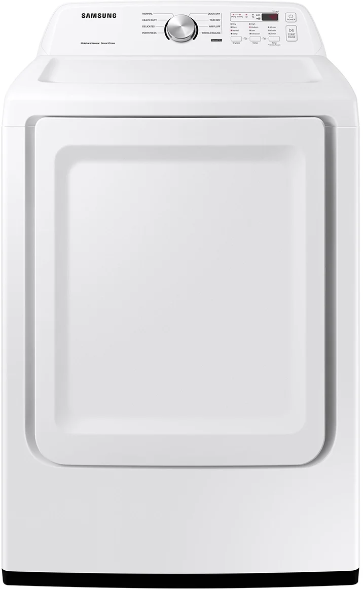 Samsung DVE45T3200W 27 Inch Electric Dryer with 7.2 cu. ft. Capacity