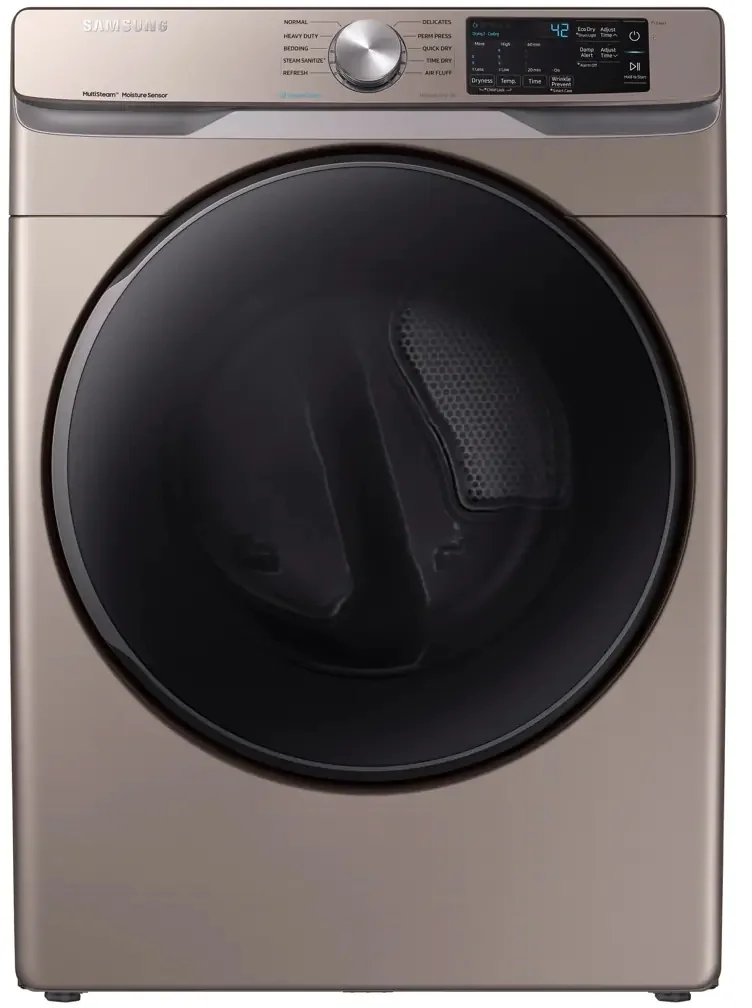 Samsung 27" 7.5 cu. ft. Champagne Stackable Natural Gas Front Load Dryer with Steam Sanitize - Energy Star