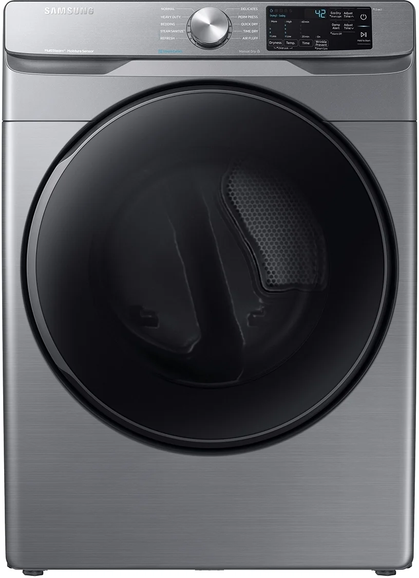 Samsung 27" 7.5 cu. ft. Platinum Stackable Natural Gas Front Load Dryer with Steam Sanitize - Energy Star