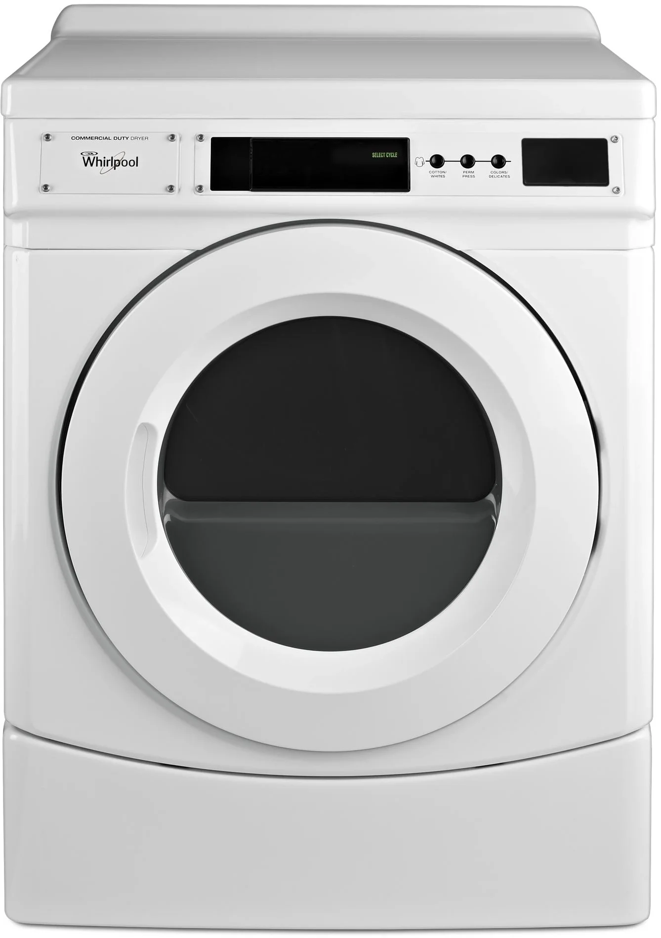 Whirlpool 27" White Commercial Front Load Gas Dryer - Non-Vend