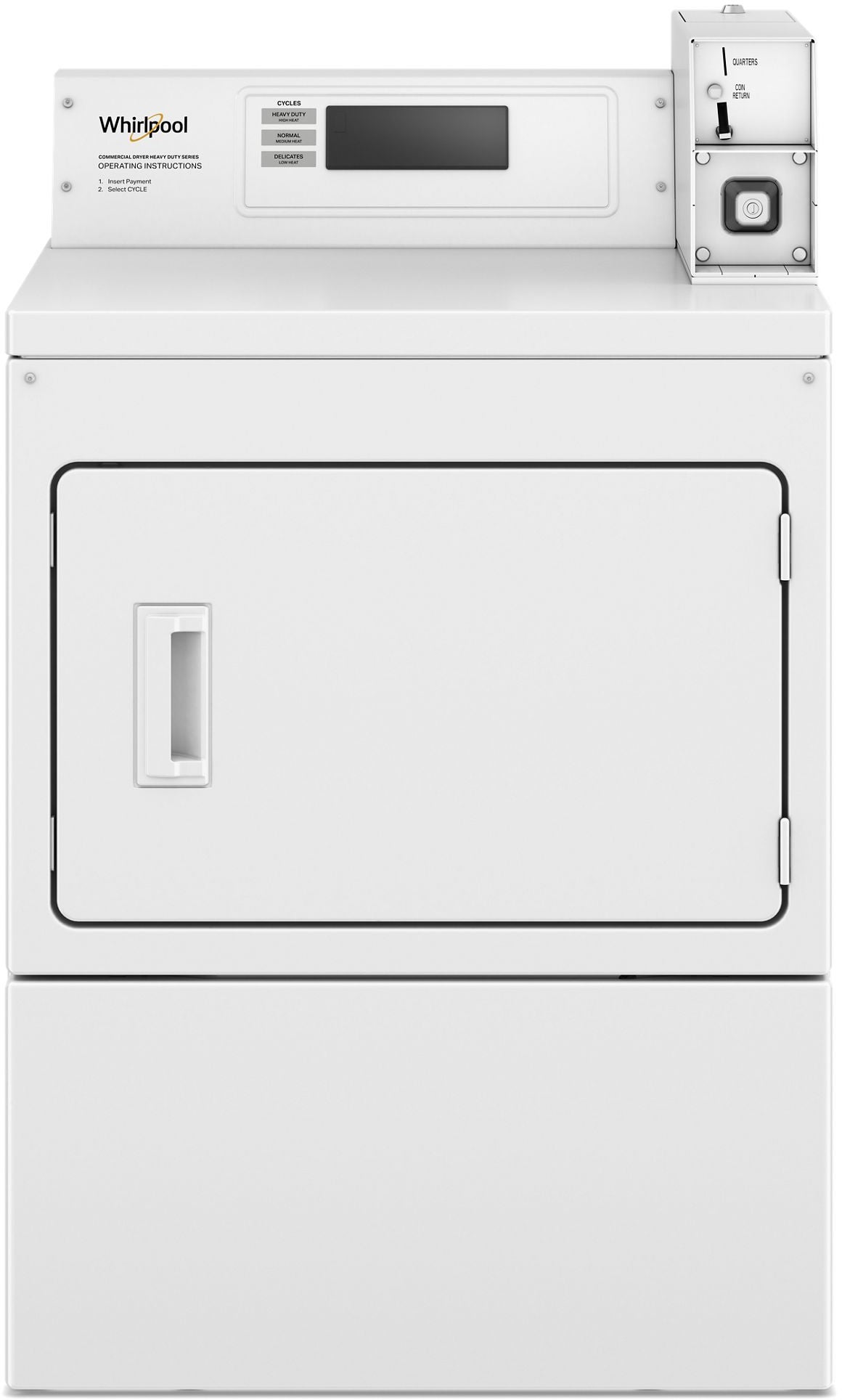 Whirlpool CGM2779JQ 27 Inch Commercial Single-Load Gas Dryer: White