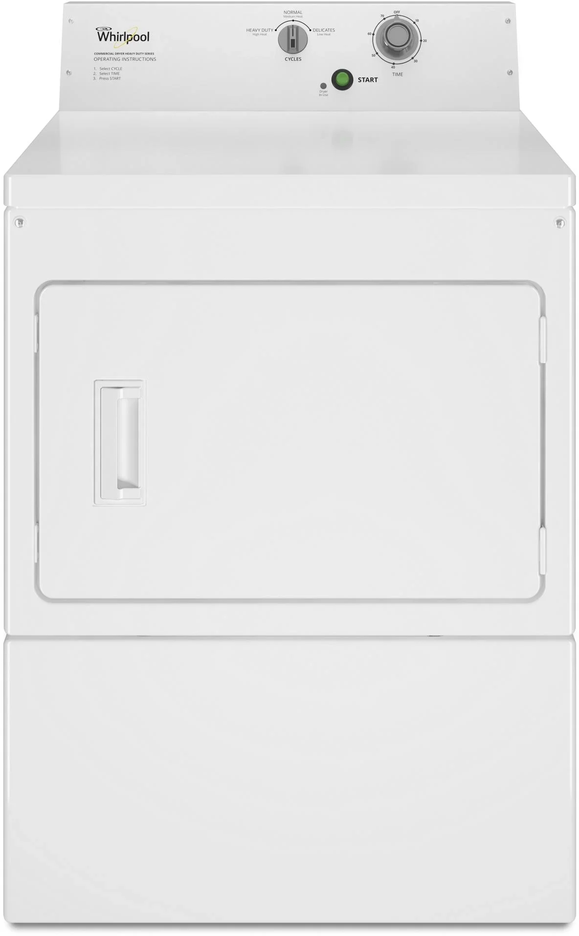 Whirlpool Commercial 7.4 Cu. Ft. White Gas Super Capacity Dryer