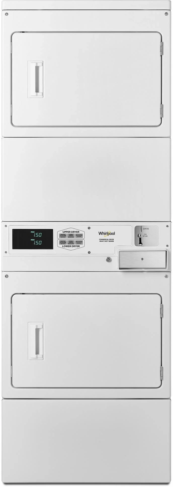 Whirlpool Commercial 14.8 cu.ft. White Coin Operated Electric Stack Dryer