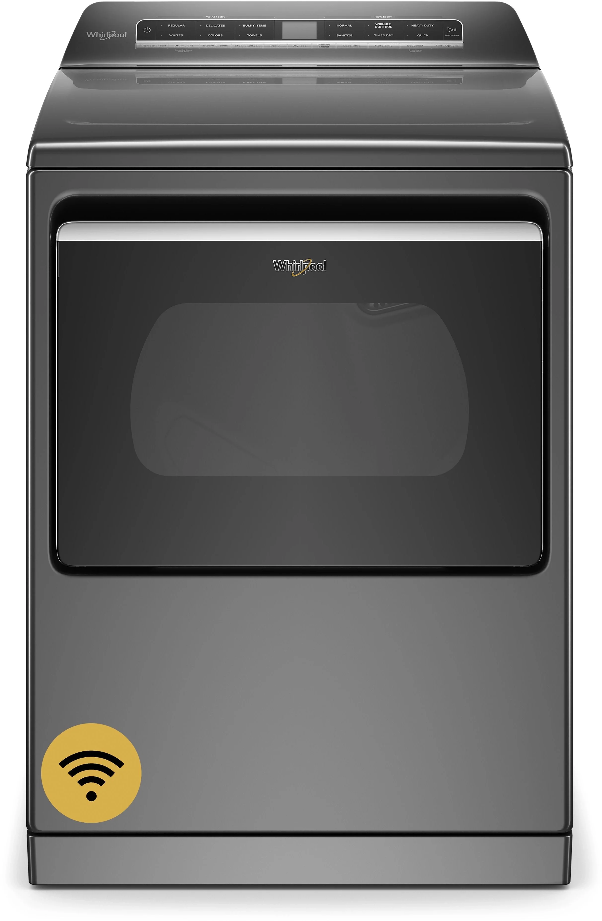 Whirlpool 7.4 cu.ft. Chrome Shadow Electric Front Load Dyer - Energy Star