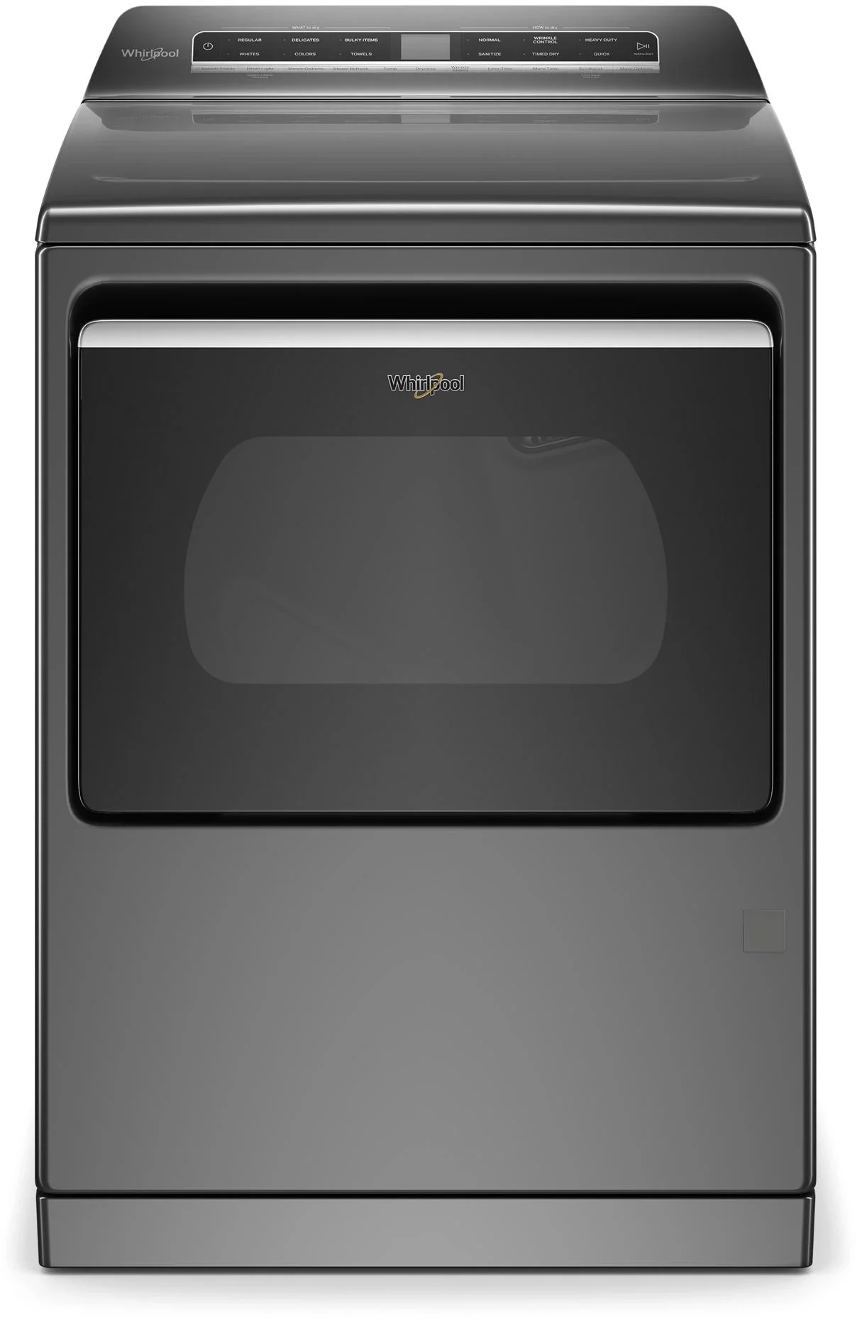 Whirlpool 7.4 cu.ft. Chrome Shadow Gas Front Load Dyer with Sanitize - Energy Star