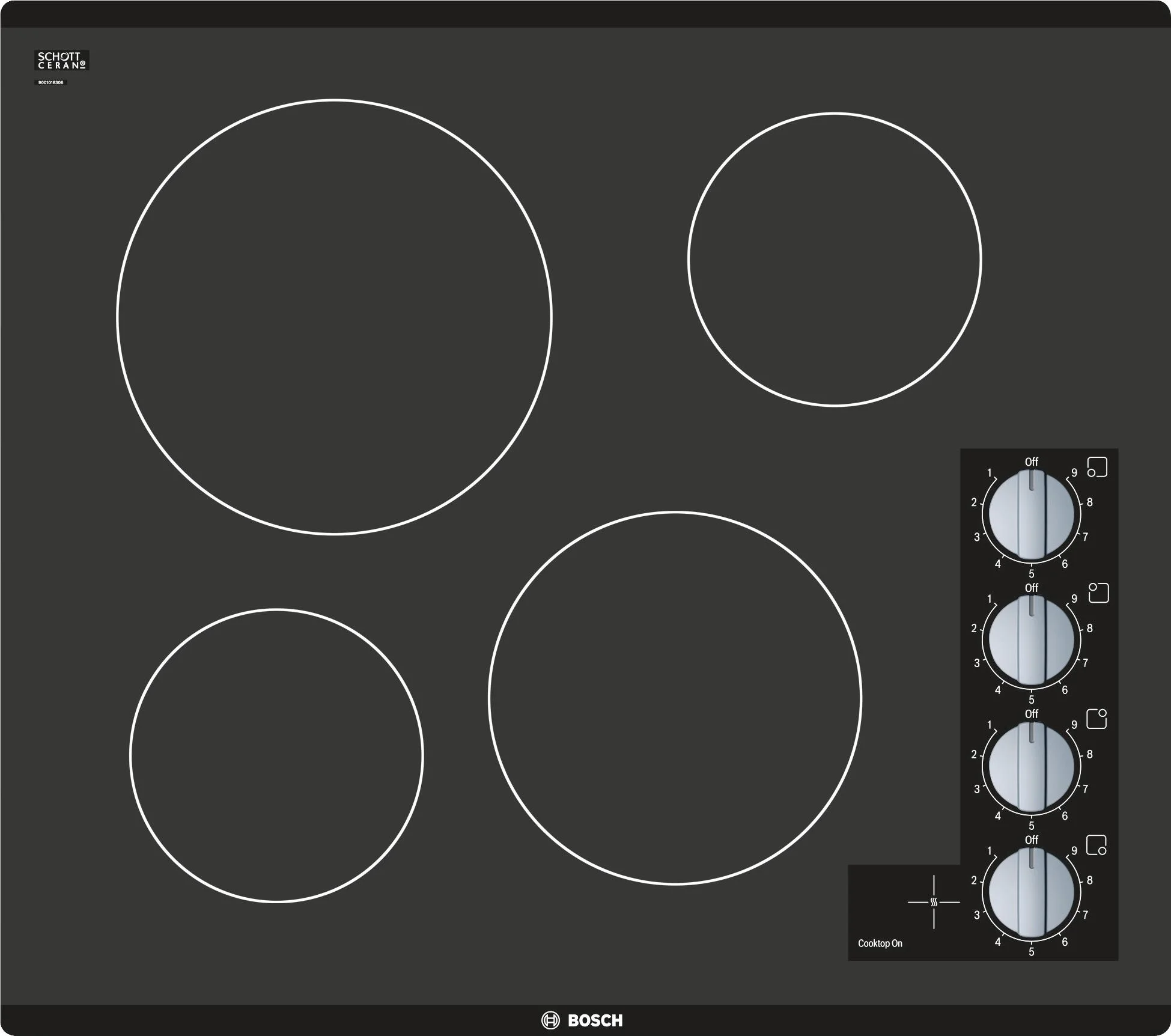Bosch NEM5466UC 24 Inch Electric Cooktop Black