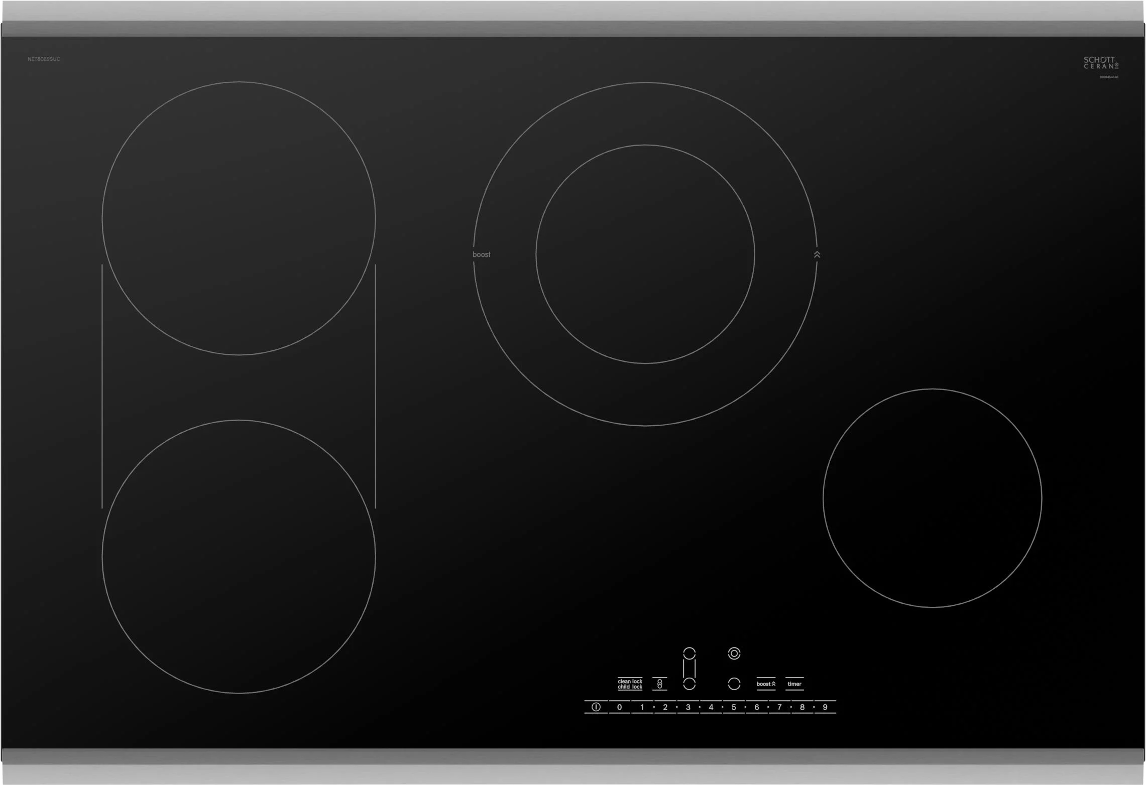 Bosch NET8069SUC 800 Series 30 Inch Electric Smoothtop Cooktop