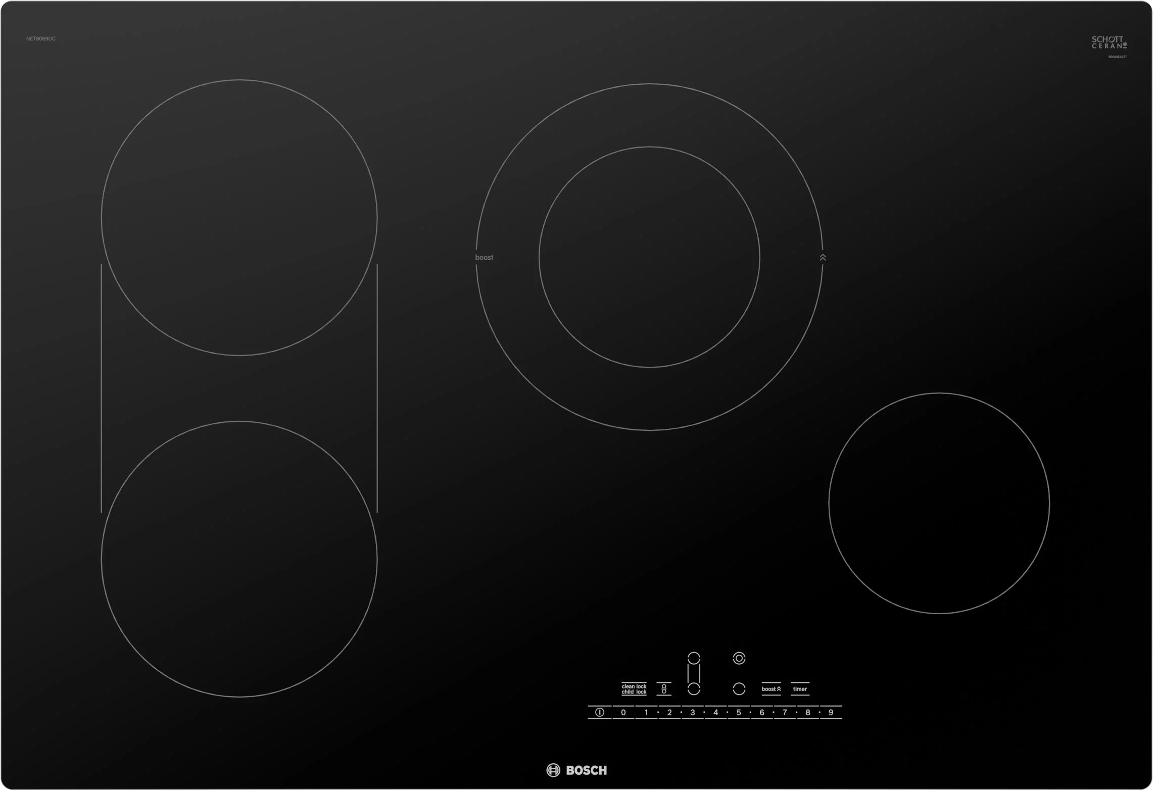 Bosch NET8069UC 800 Series 30 Inch Electric Smoothtop Cooktop