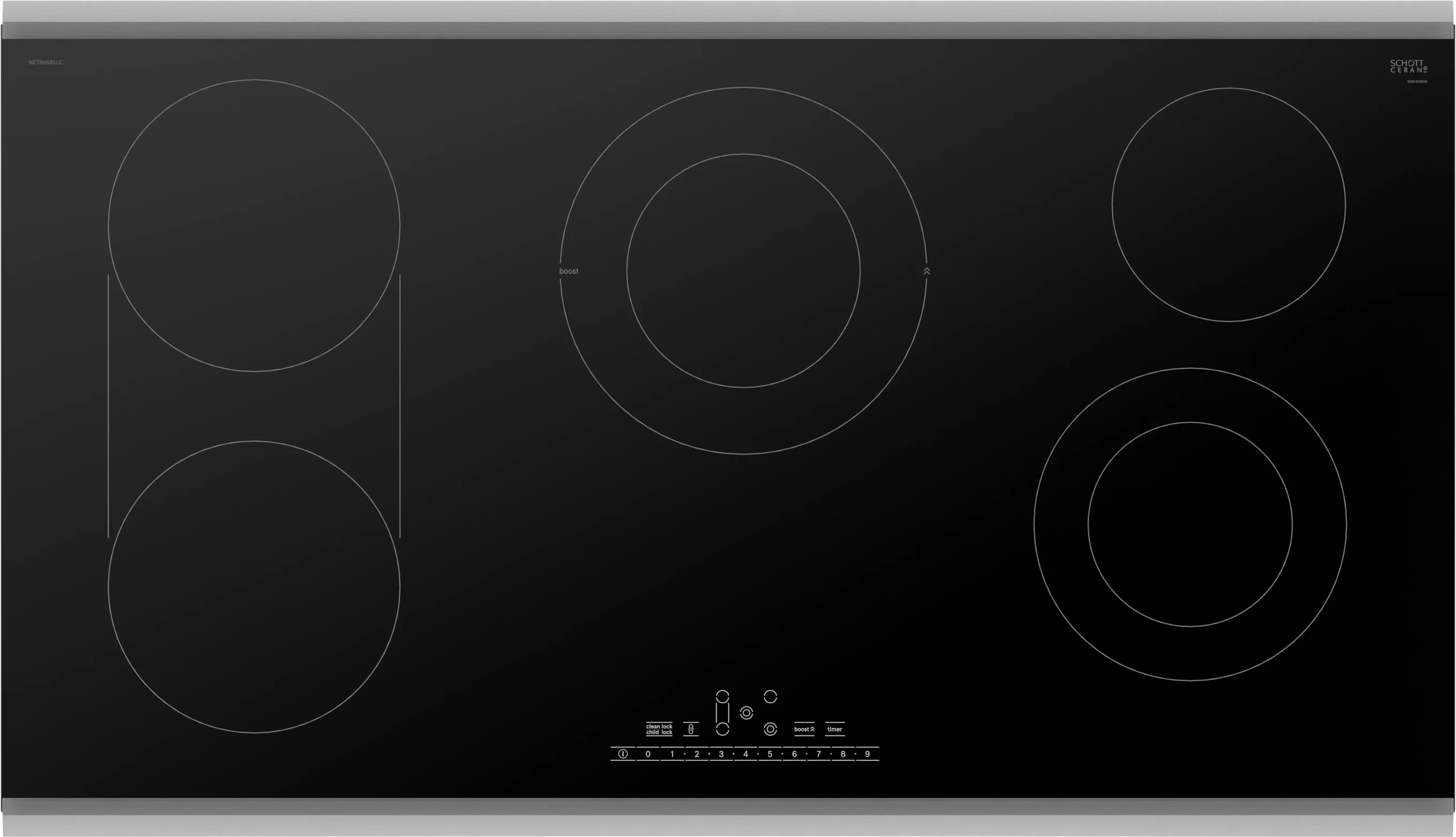 Bosch NET8669SUC 800 Series 36 Inch Electric Smoothtop Cooktop
