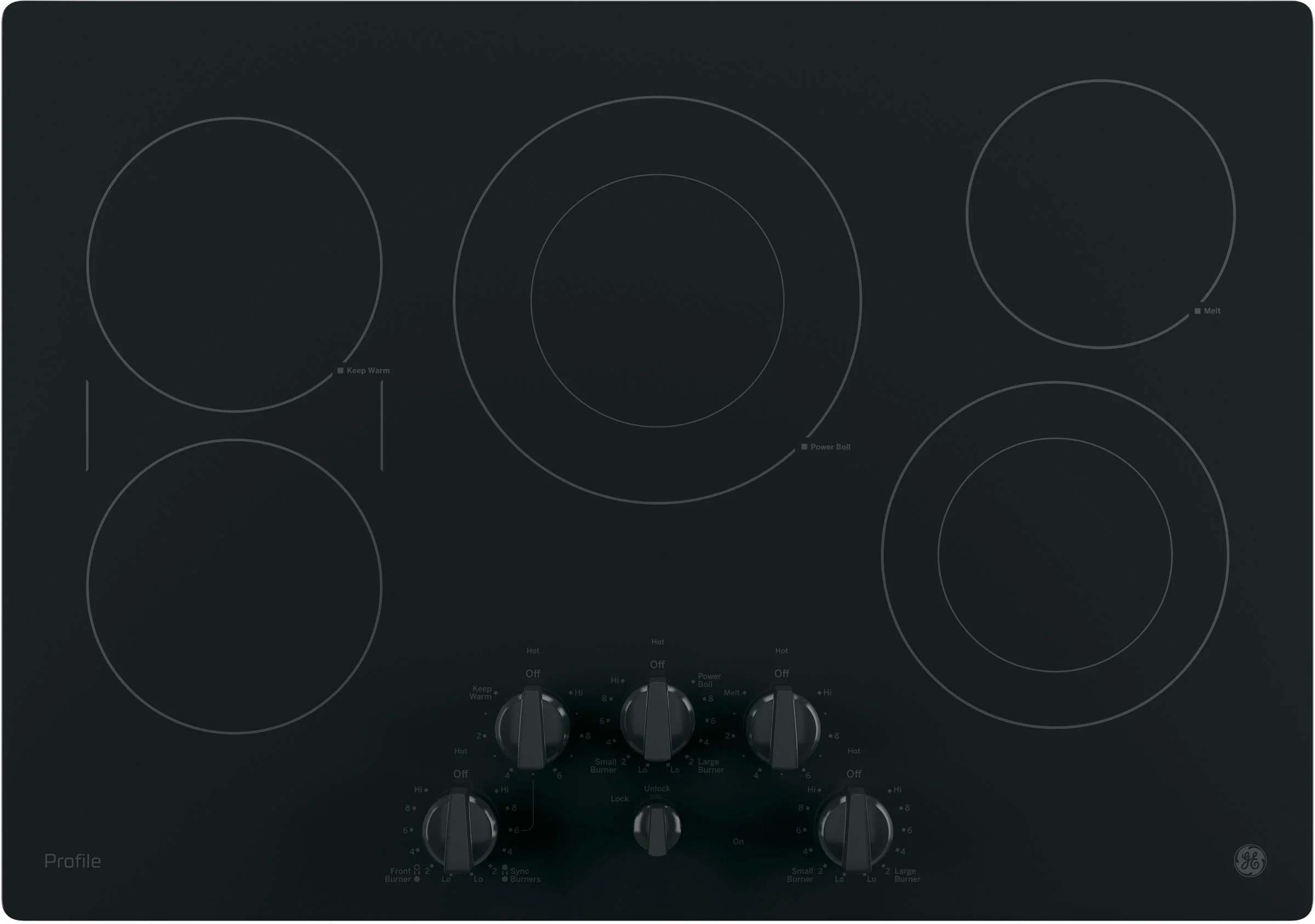 GE Profile PP7030DJBB 30 Inch Electric Smoothtop Cooktop