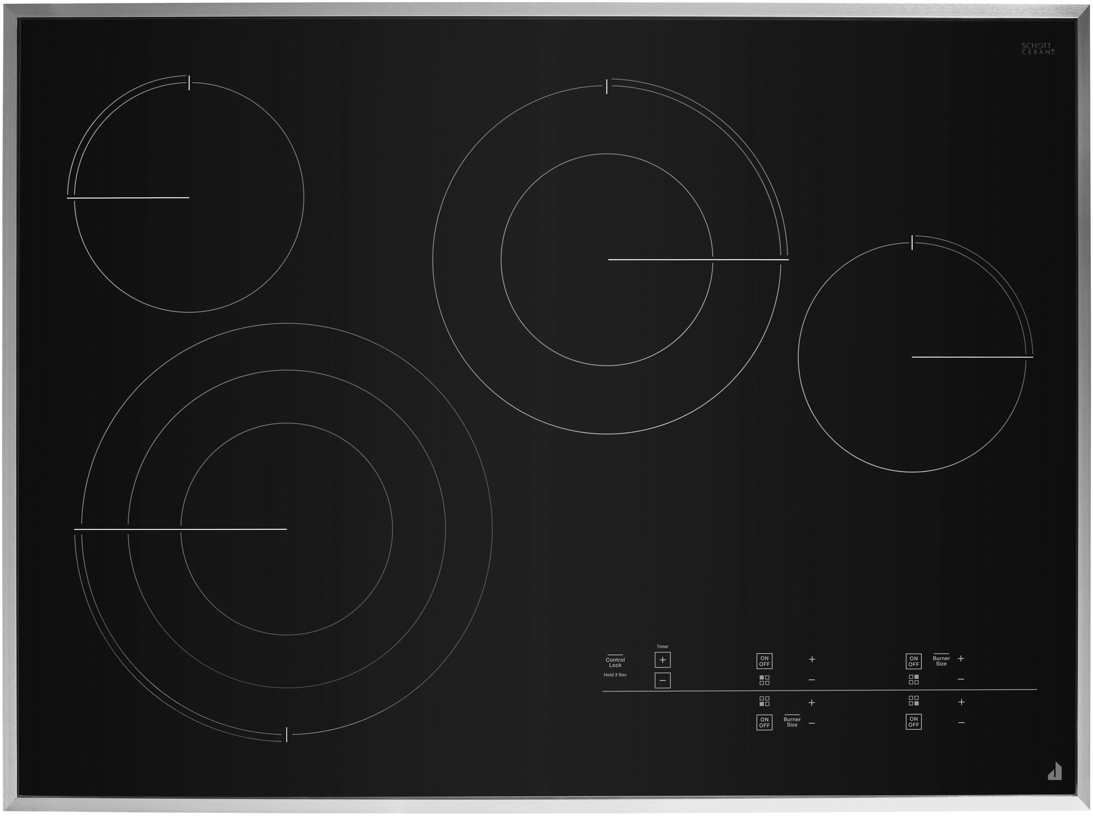 Jenn Air JEC4430KS 30 Inch Tap Touch Ceran Cooktop Stainless Steel