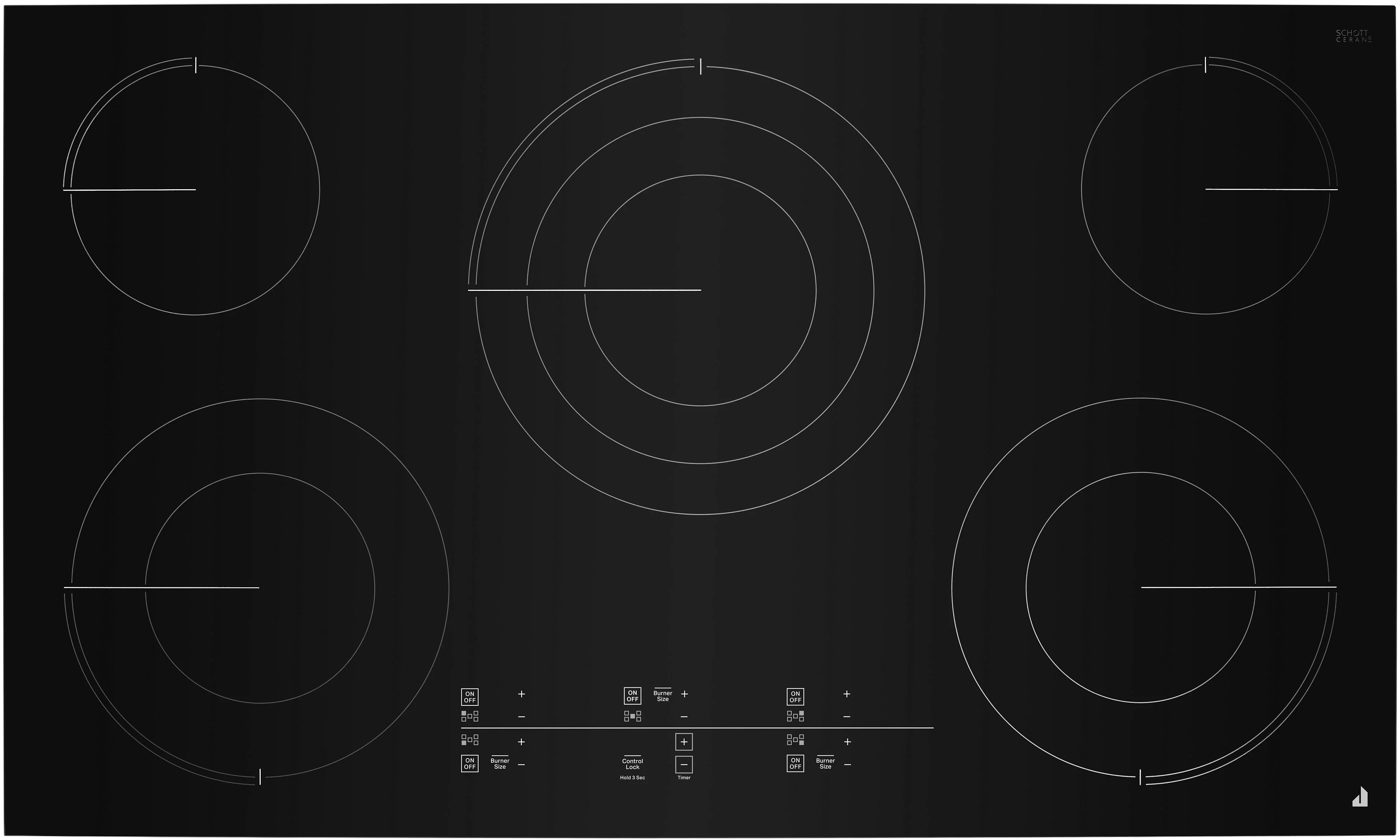 Jenn Air JEC4536KB 36 Inch Tap Touch Ceran Cooktop Black Glass