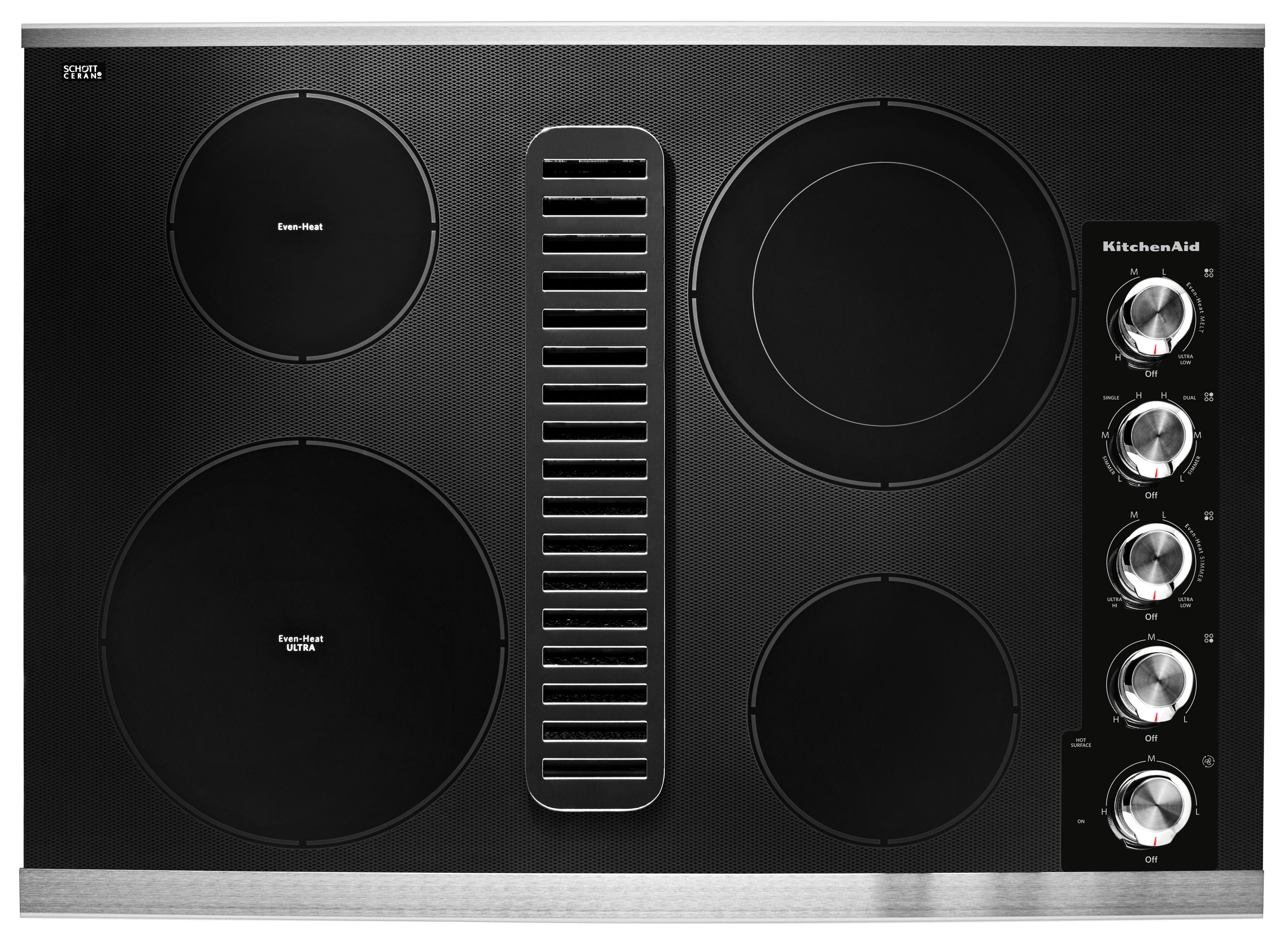 Kitchen Aid KitchenAid 30" Stainless Steel Smoothtop Electric Cooktop with Downdraft Ventila