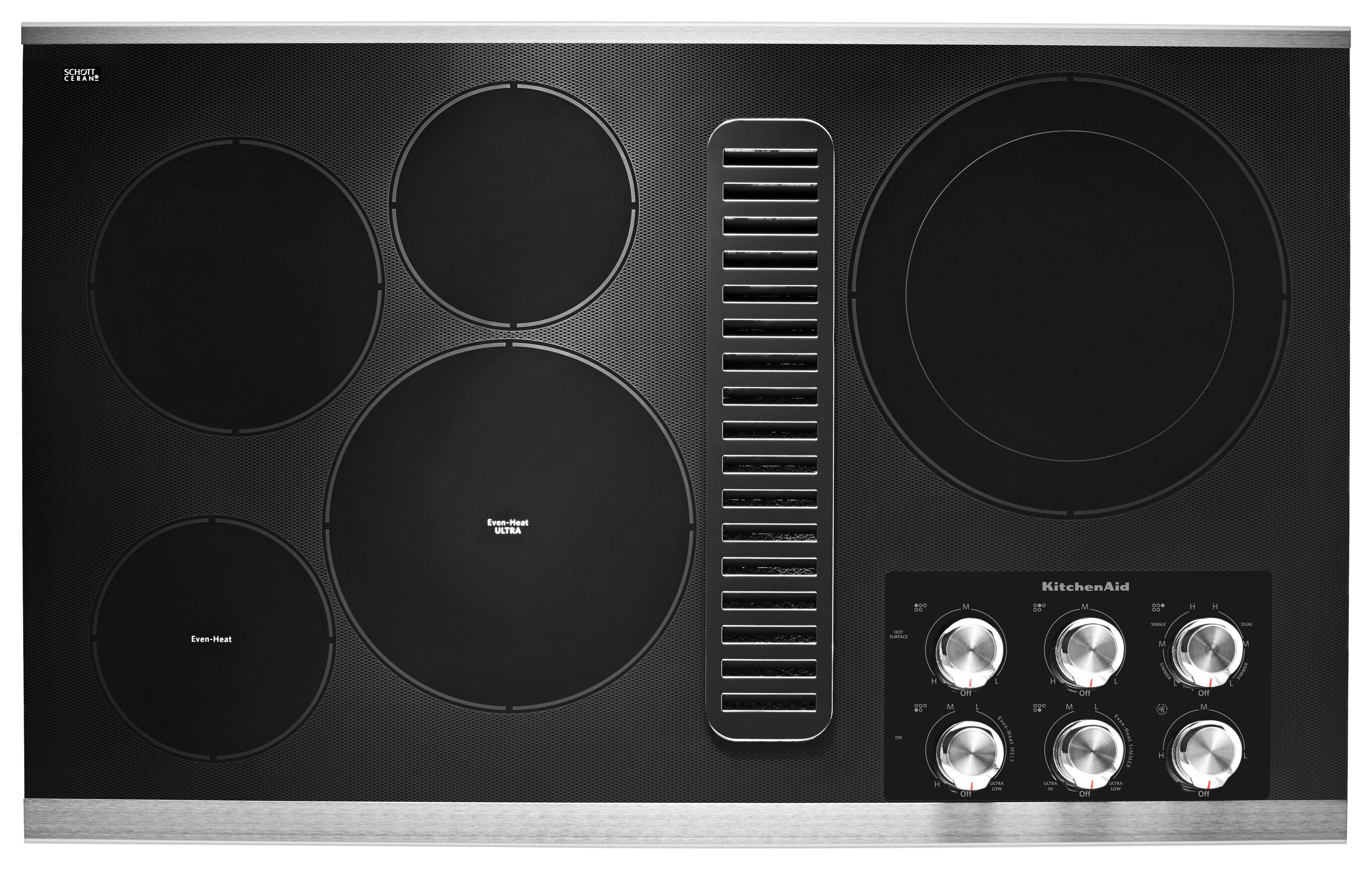 Kitchen Aid KitchenAid 36" Stainless Steel Smoothtop Electric Cooktop with Downdraft Ventila
