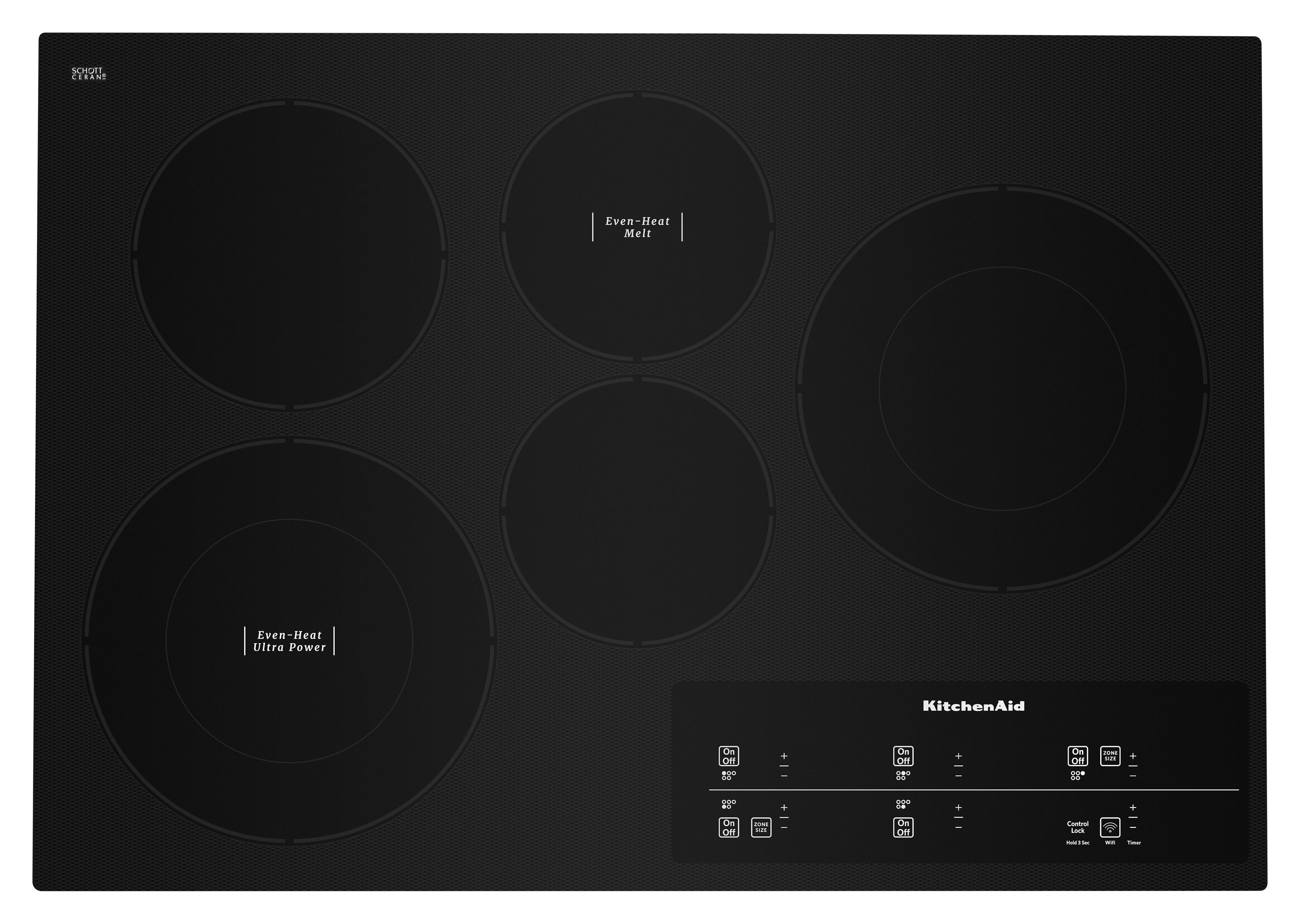 Kitchen Aid KCES950KBL 30 Inch Electric Smoothtop Cooktop