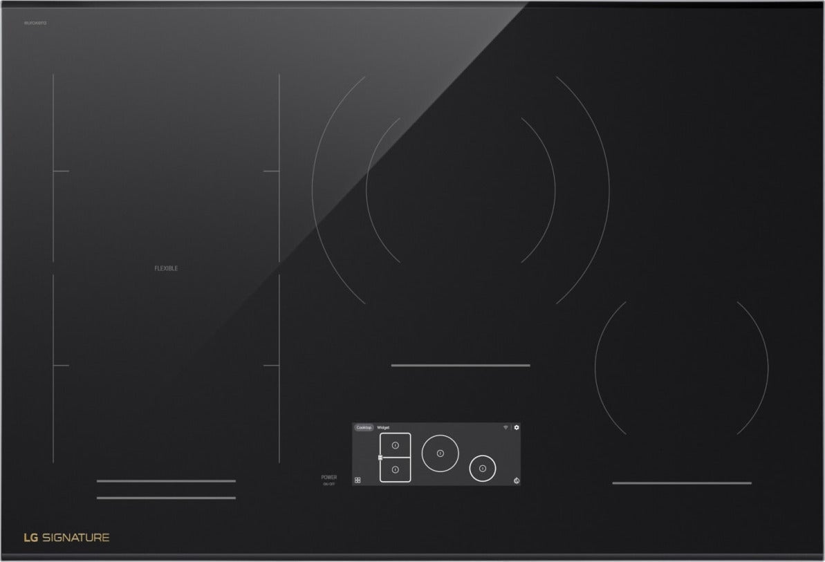 LG LG Signature 30 Inch Induction Cooktop, Dual Center Zone, Wifi, 7 Inch Lcd Touch Screen Control, Left Flex Cooking, With Energy Star Rating: Stainless Steel