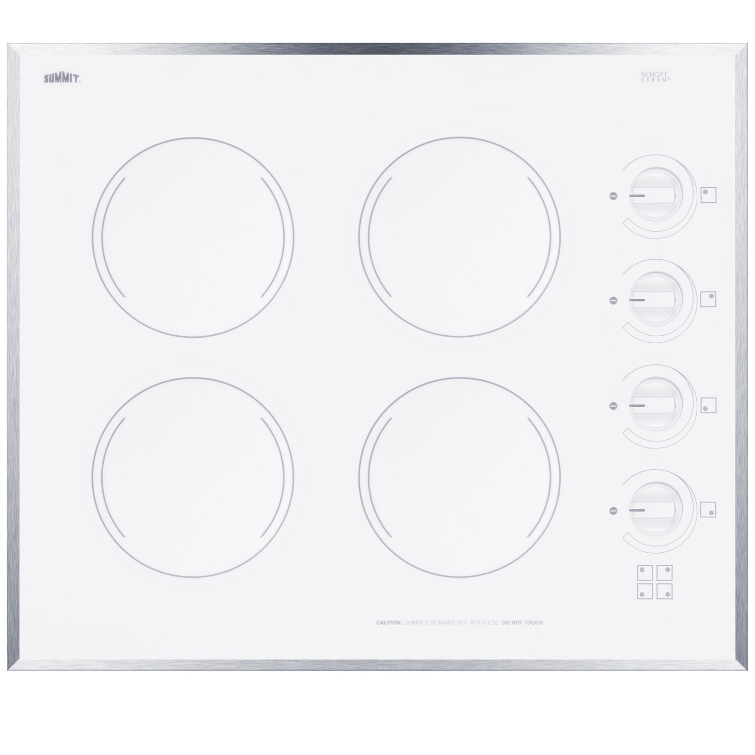 Summit CR424WH 24 Inch Electric Smoothtop Cooktop