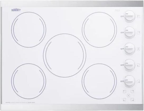 Summit CRS5B14W  27 Inch Electric Smoothtop Cooktop