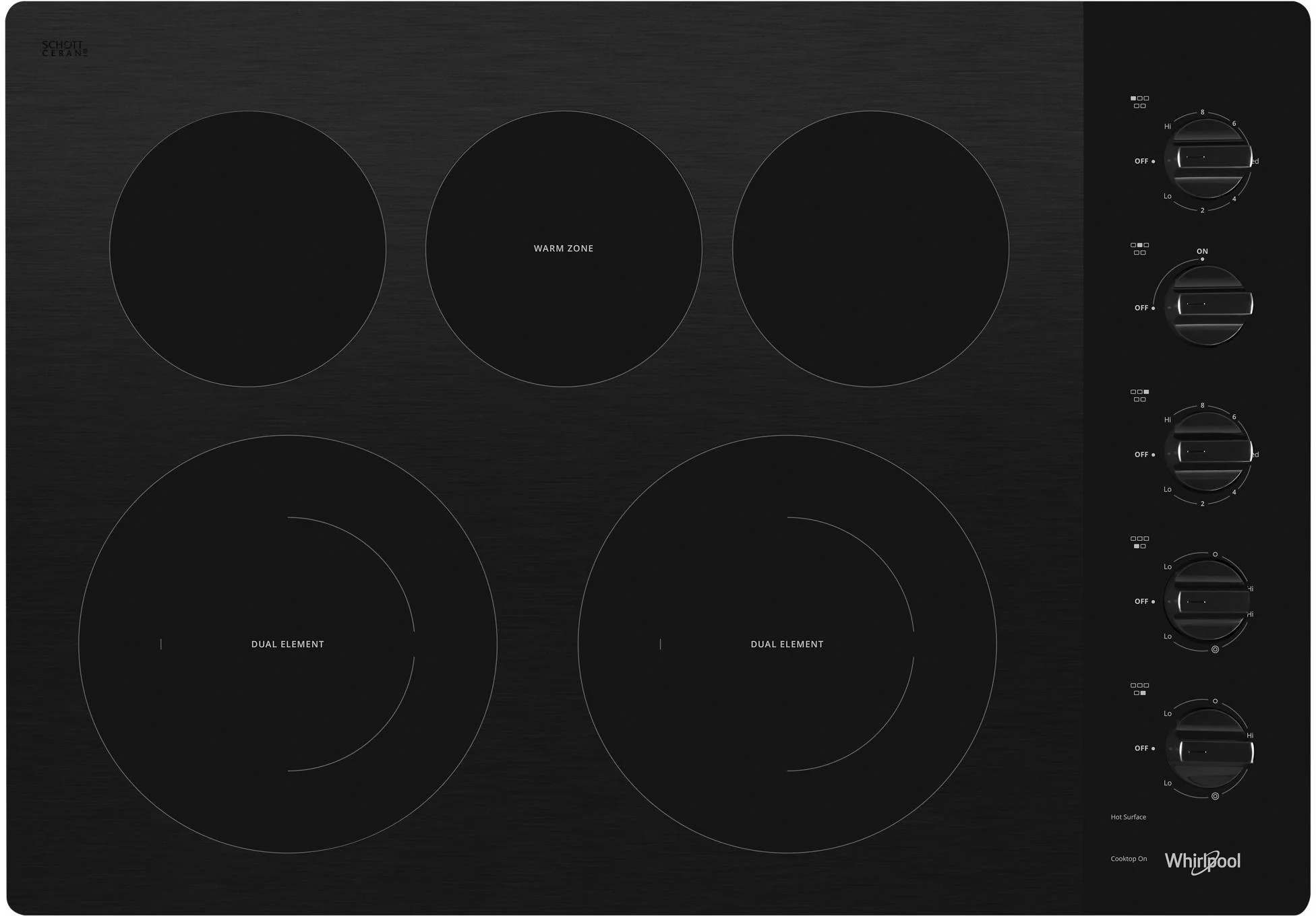 Whirlpool WCE77US0HB 30 Inch Electric Smoothtop Cooktop