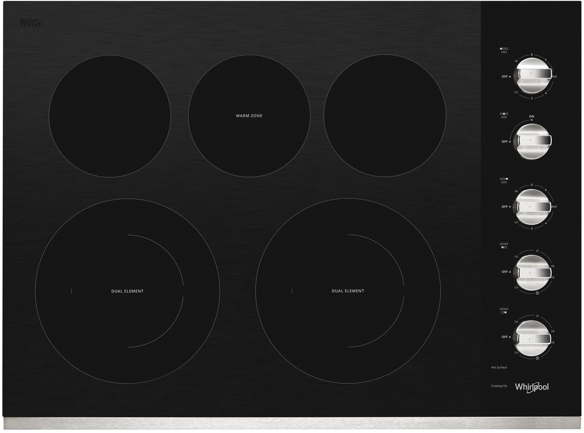 Whirlpool WCE77US0HS 30 Inch Electric Smoothtop Cooktop